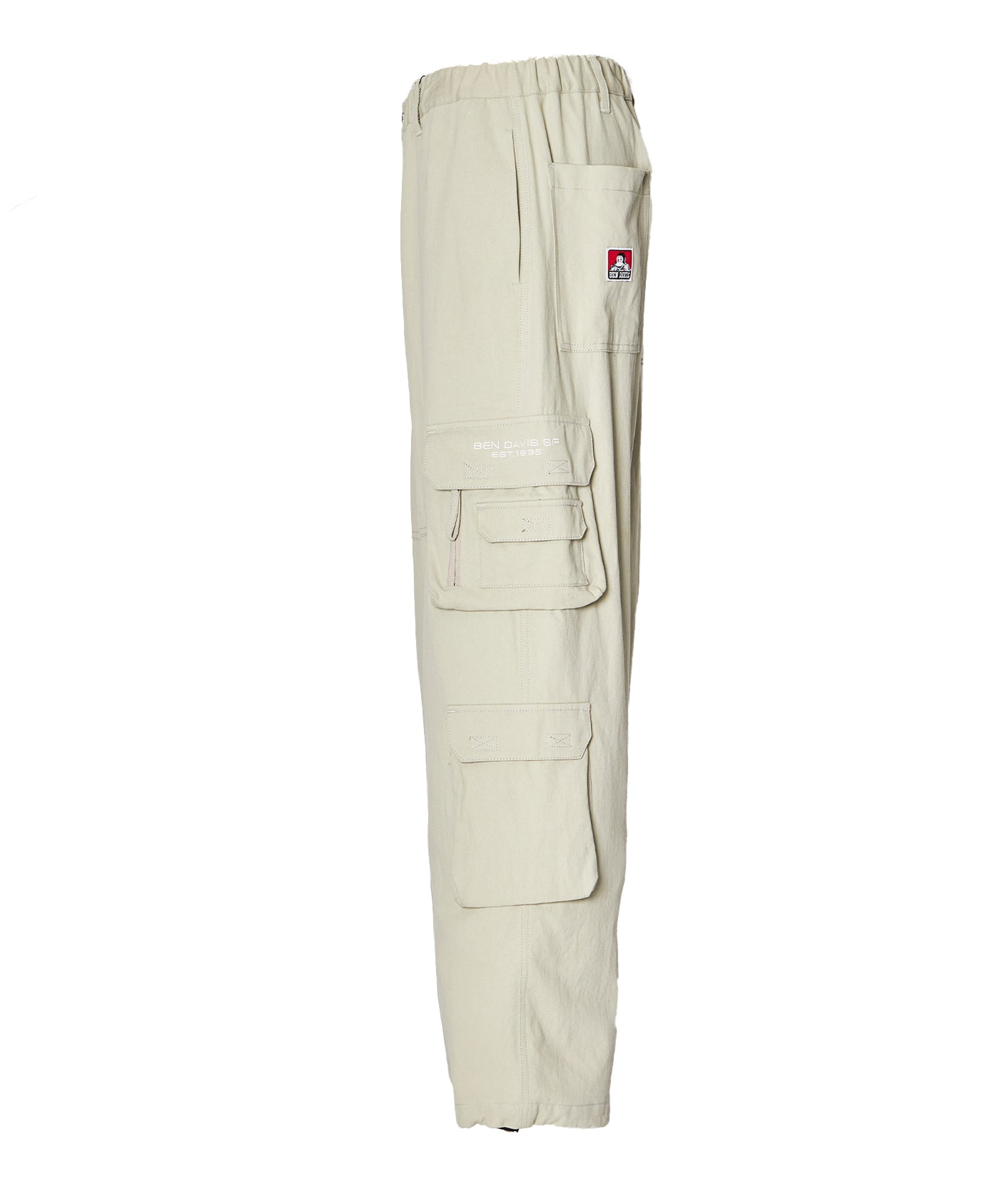 THESE DAYS TECH CARGO PANTS / ワイドテーパード 裾ドローコード グレイッシュベージュ