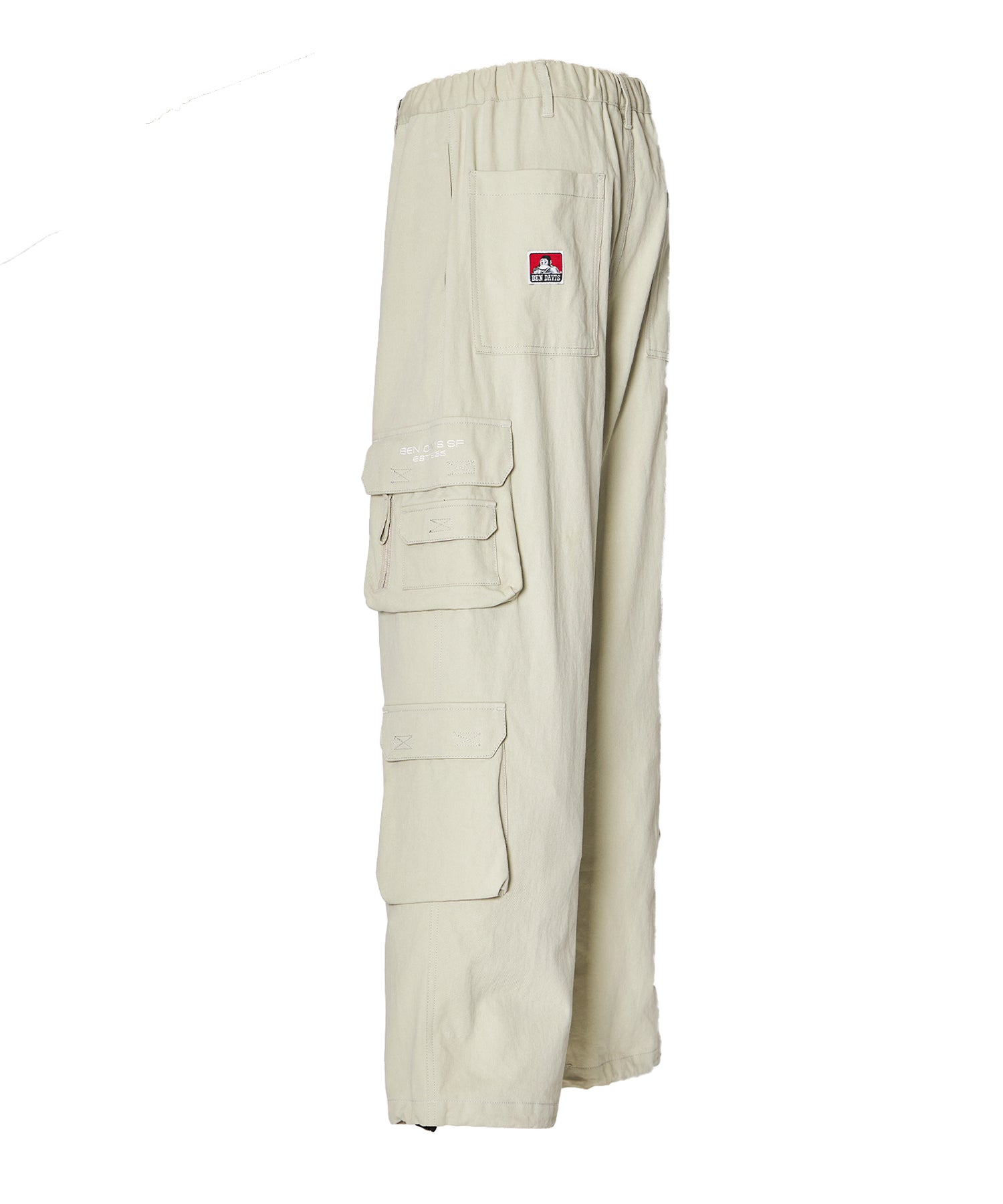 THESE DAYS TECH CARGO PANTS / ワイドテーパード 裾ドローコード グレイッシュベージュ