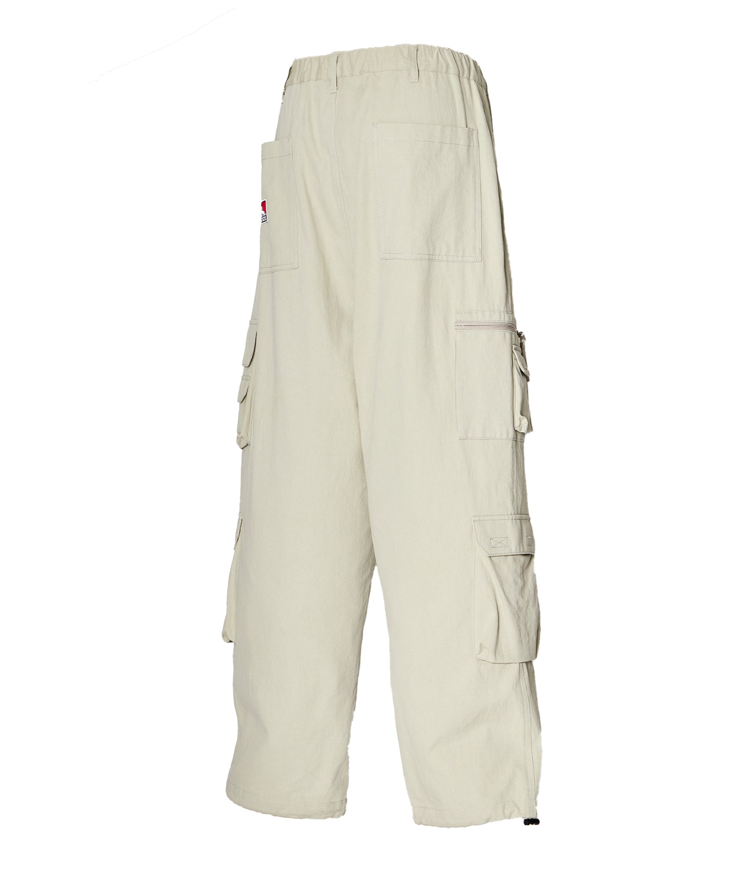 THESE DAYS TECH CARGO PANTS / ワイドテーパード 裾ドローコード グレイッシュベージュ
