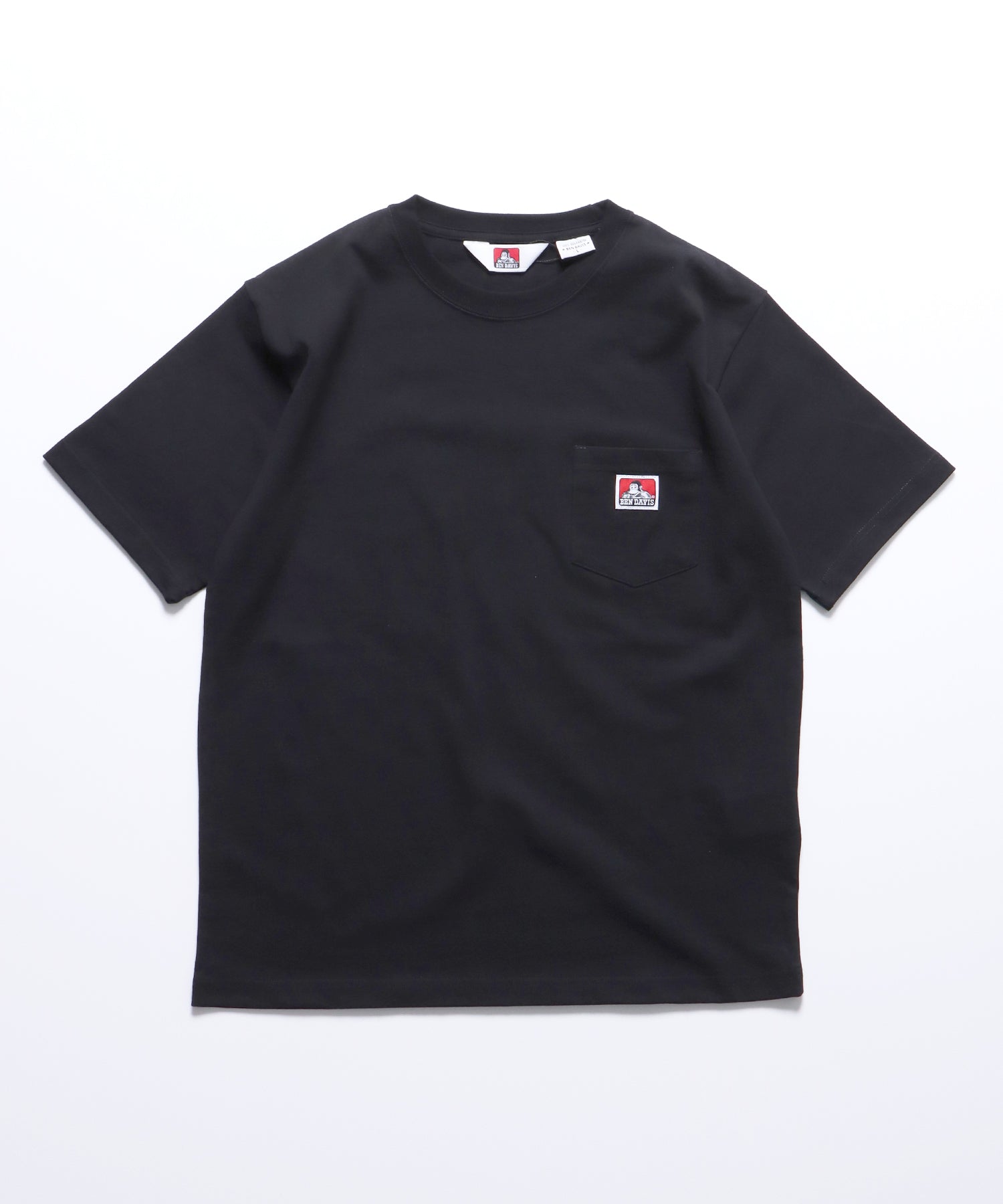 BEN'S POCKET TEE(REG) / ポケット 半袖 ワンポイント レギュラーサイズ ヘビーウエイト クルーネック ブラック