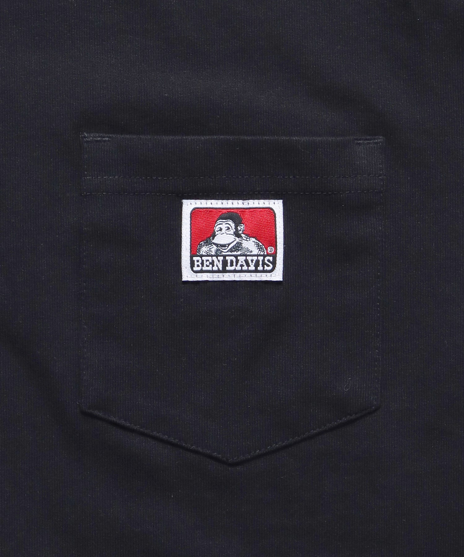 BEN'S POCKET TEE(REG) / ポケット 半袖 ワンポイント レギュラーサイズ ヘビーウエイト クルーネック ブラック