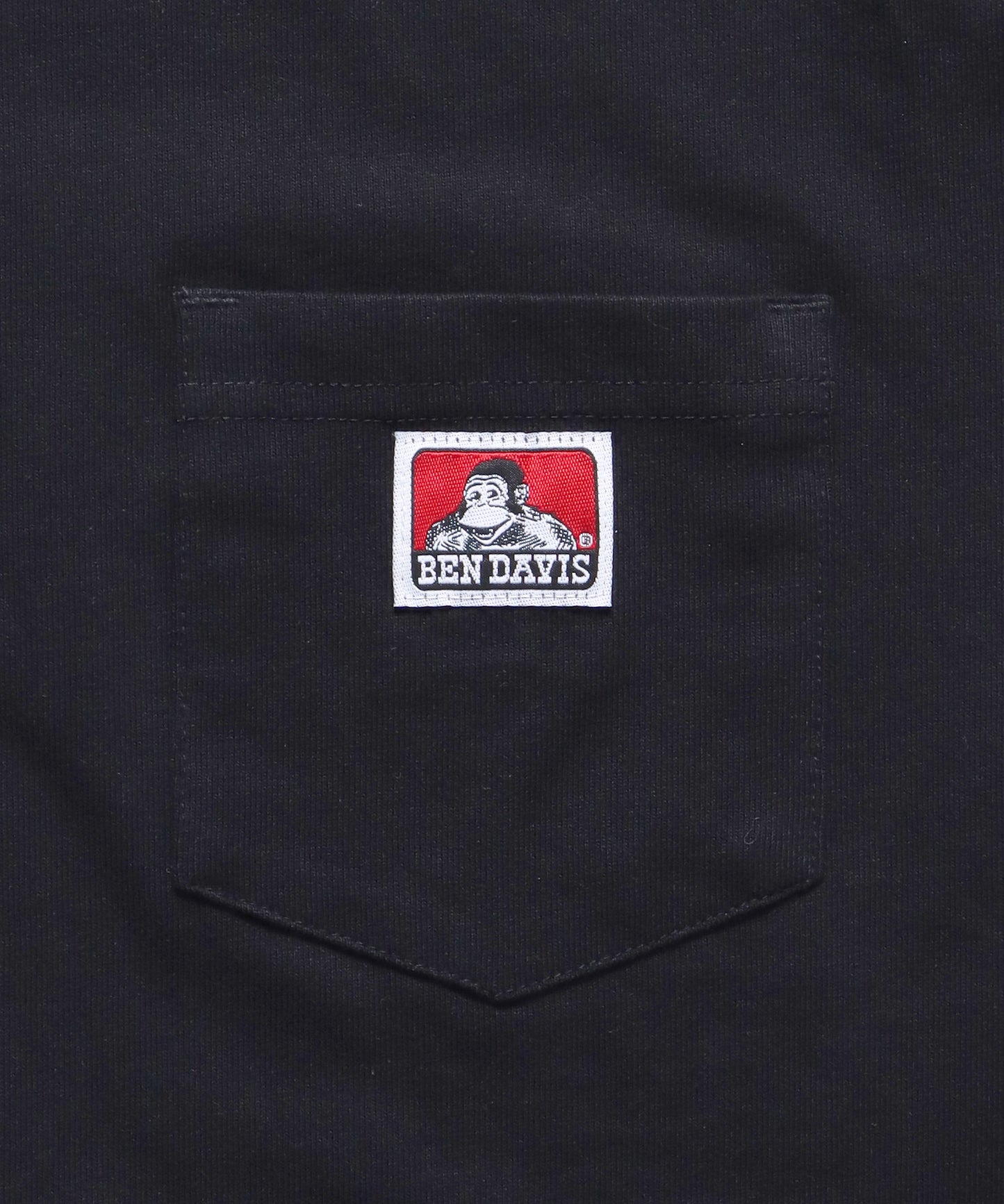 BEN'S POCKET TEE(REG) / ポケット 半袖 ワンポイント レギュラーサイズ ヘビーウエイト クルーネック ブラック