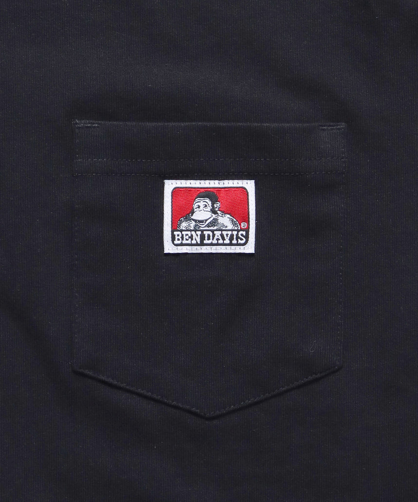 BEN'S POCKET TEE(REG) / ポケット 半袖 ワンポイント レギュラーサイズ ヘビーウエイト クルーネック ブラック