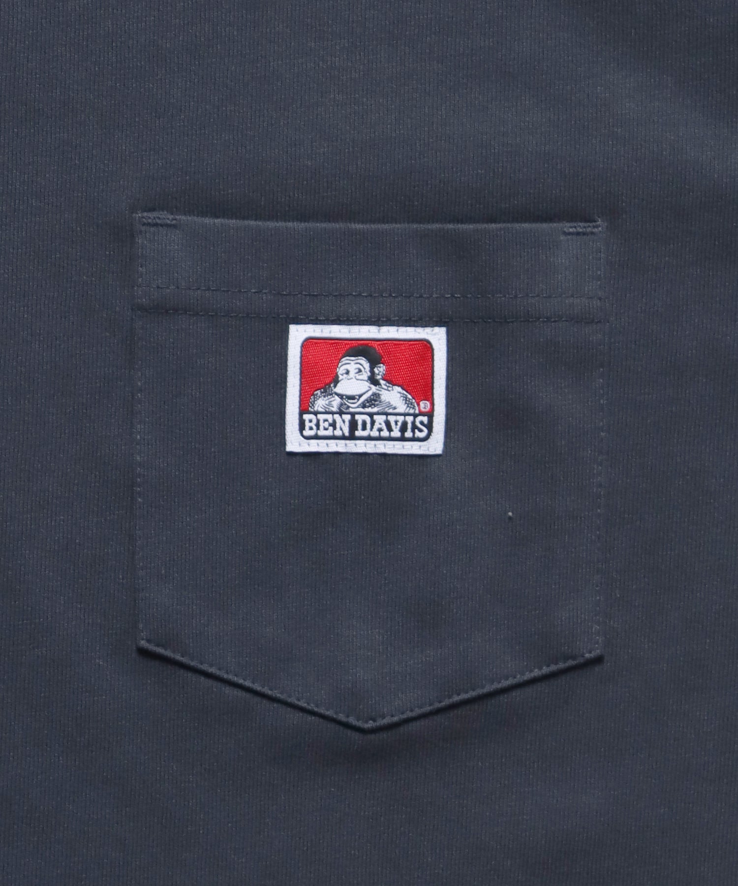 BEN'S POCKET TEE(REG) / ポケット 半袖 ワンポイント レギュラーサイズ ヘビーウエイト クルーネック チャコール