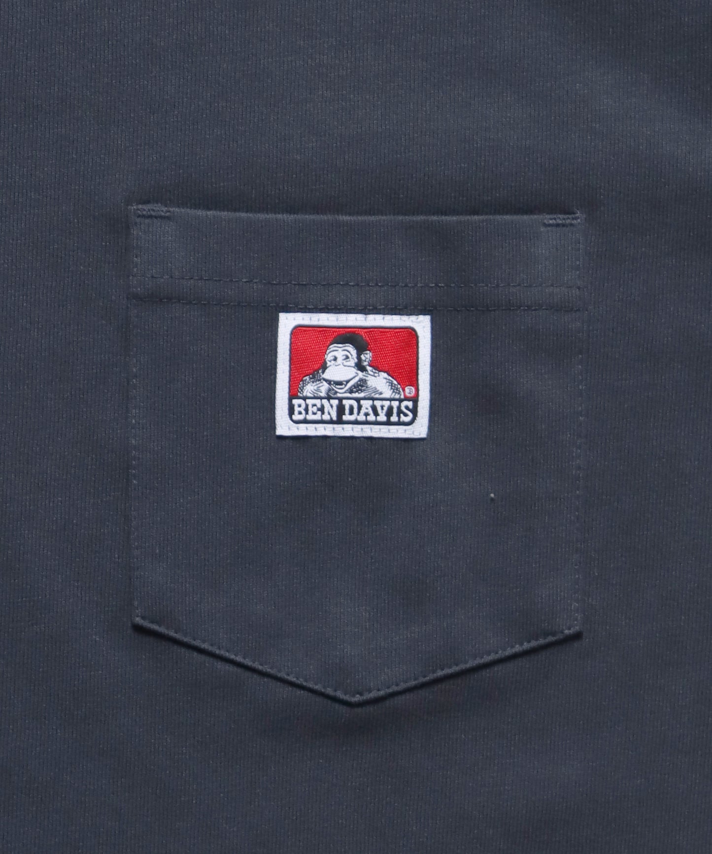 BEN'S POCKET TEE(REG) / ポケット 半袖 ワンポイント レギュラーサイズ ヘビーウエイト クルーネック チャコール