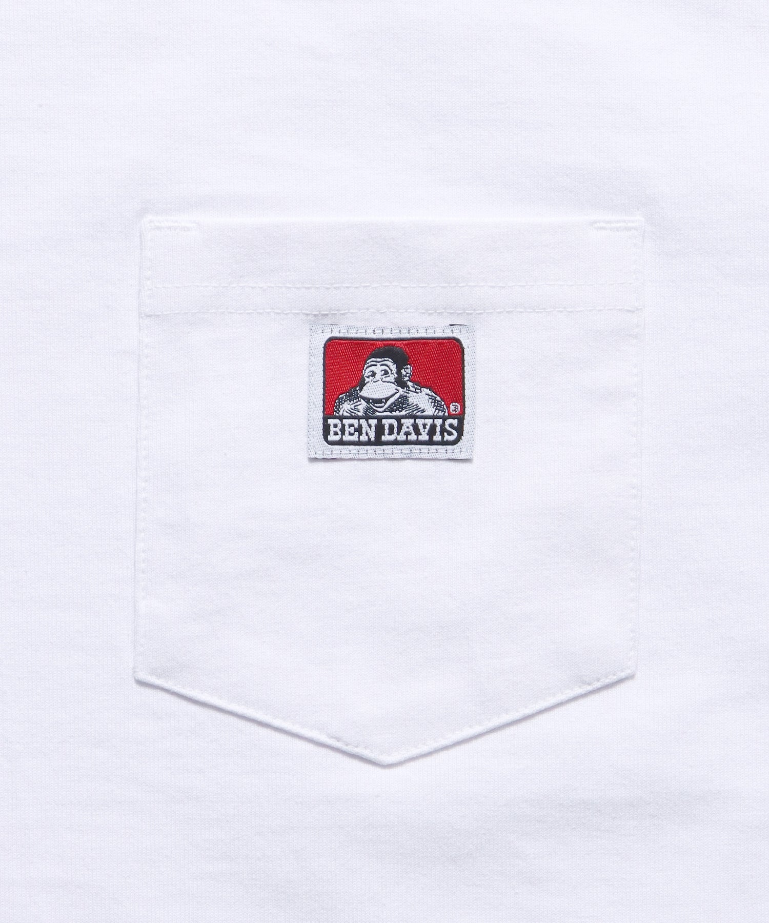 BEN'S POCKET TEE(REG) / ポケット 半袖 ワンポイント レギュラーサイズ ヘビーウエイト クルーネック ホワイト