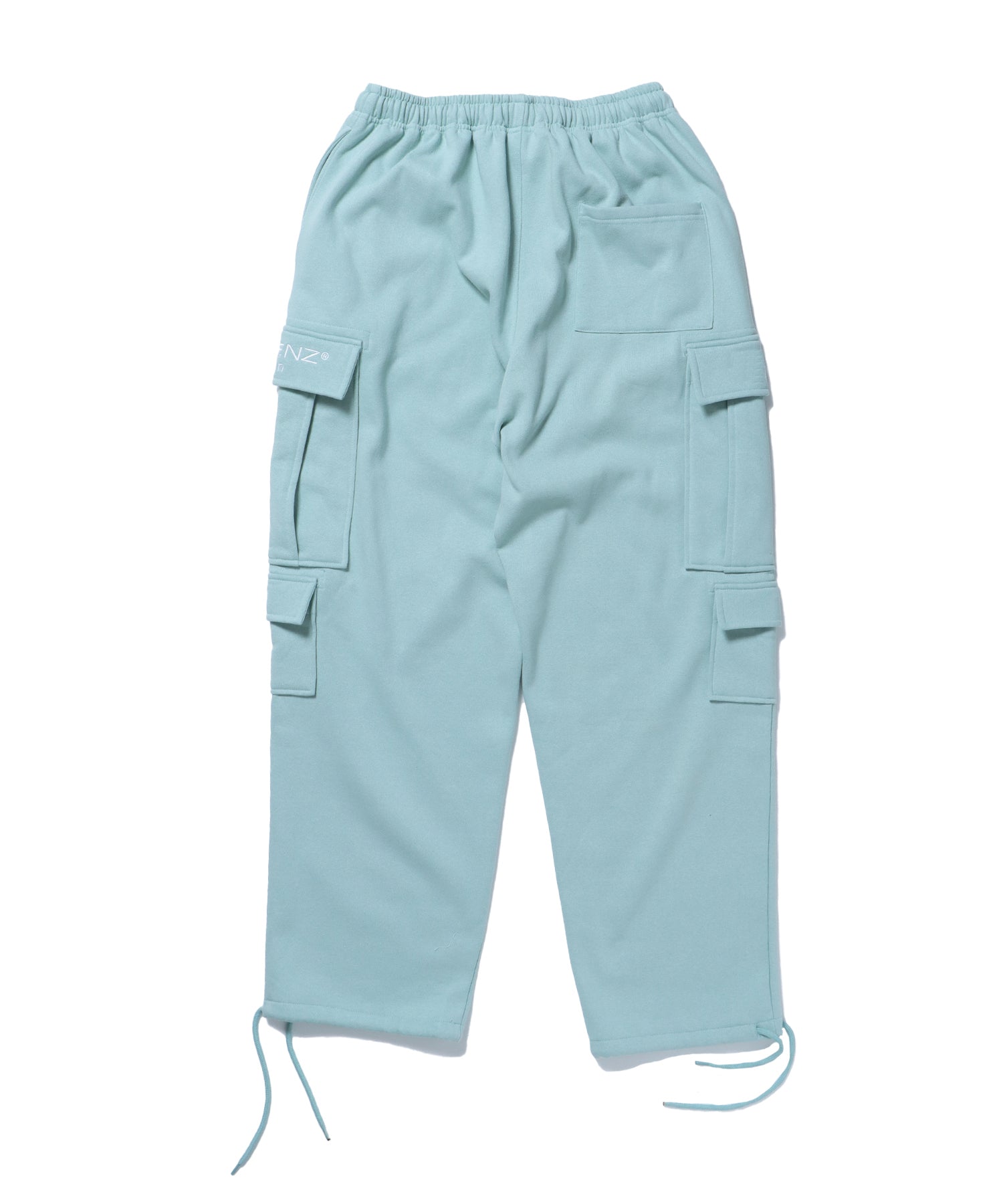 【SEQUENZ】 UTILITY POCKET CARGO PANTS / ロゴ 刺繍 カーゴ ポケット スウェット パンツ ドローコード ミント