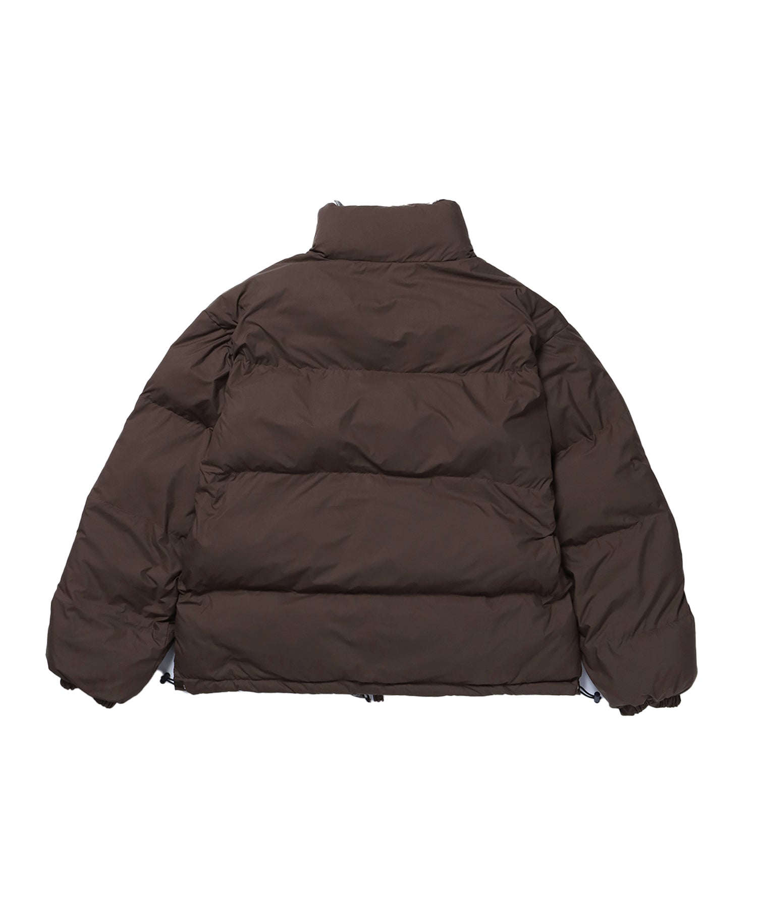 【SEQUENZ】 REVERSIBLE SYNTHETIC DOWN JACKET / リバーシブル ナイロン スタンド ダウンジャケット ドローコード REAL TREE×BROWN