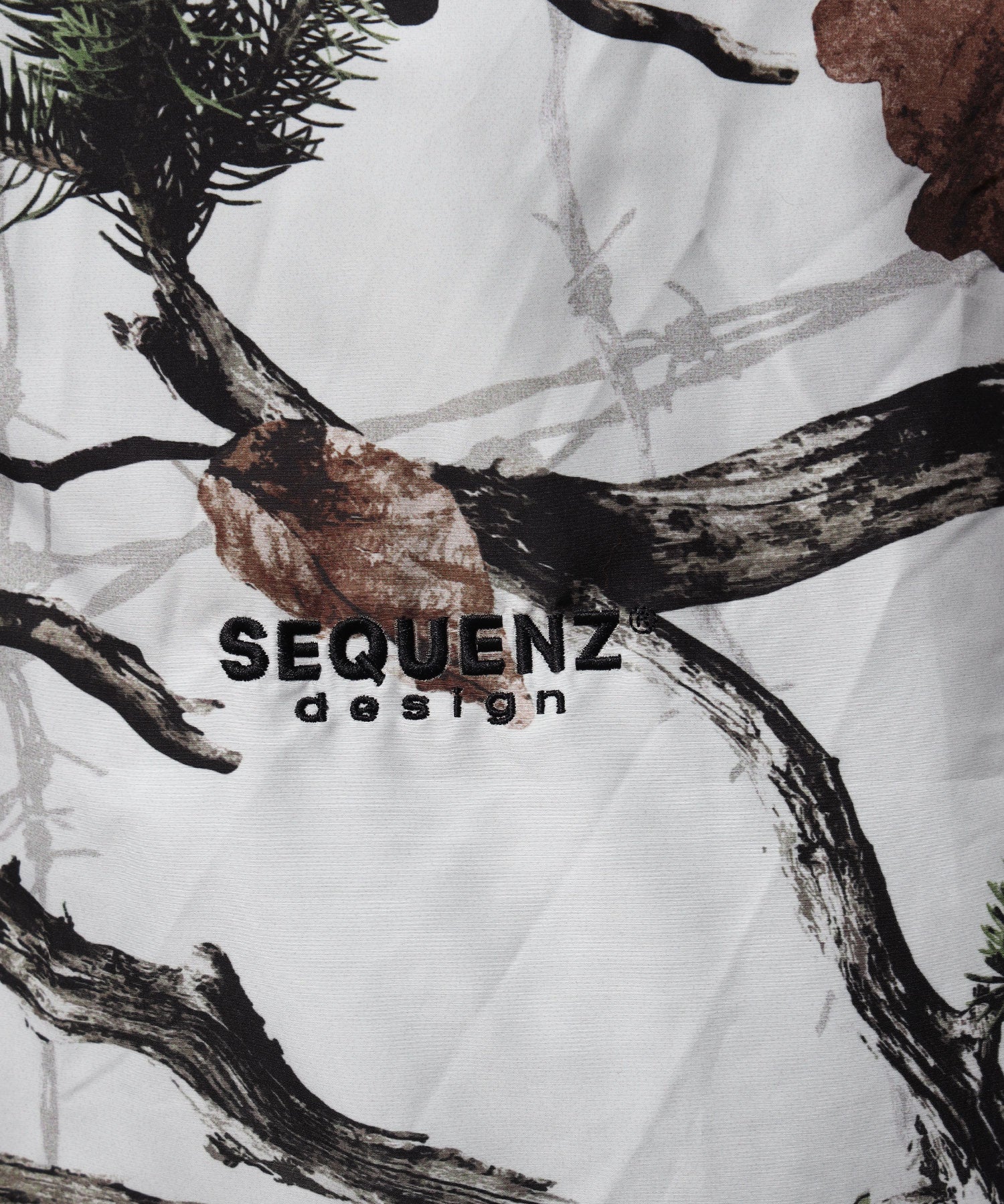 【SEQUENZ】 REVERSIBLE SYNTHETIC DOWN JACKET / リバーシブル ナイロン スタンド ダウンジャケット ドローコード REAL TREE×BROWN