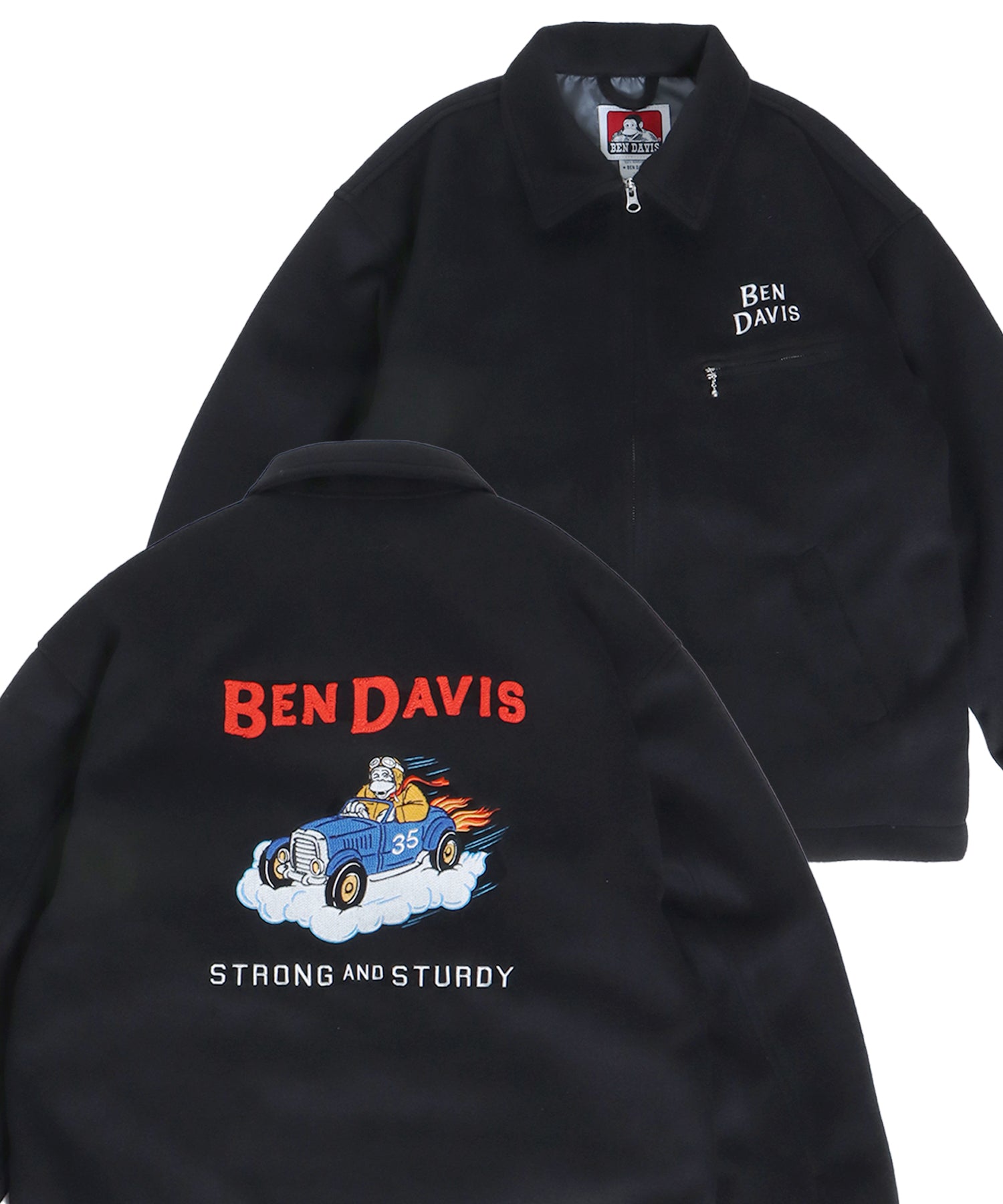 BEN DAVIS 刺繍 メルトン ジャケット