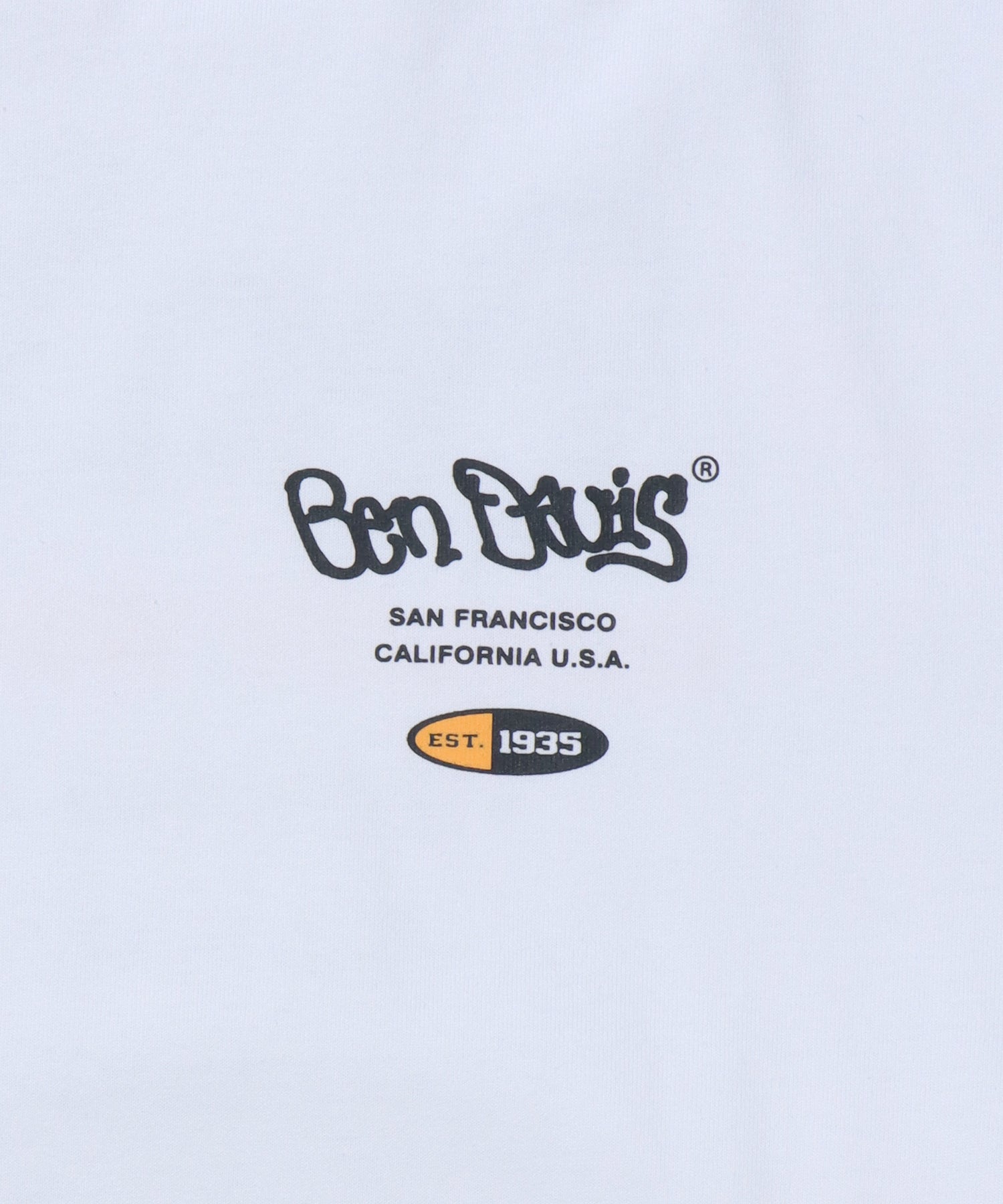 【BEN DAVIS(ベンデイビス)】 LS&SS 2TEES LAYERED(WIDE) / セット プリント レイヤード ロンT ホワイト