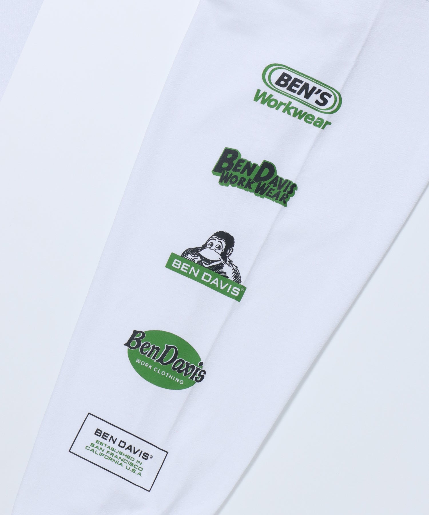 【BEN DAVIS(ベンデイビス)】 LS&SS 2TEES LAYERED(WIDE) / セット プリント レイヤード ロンT ブルー