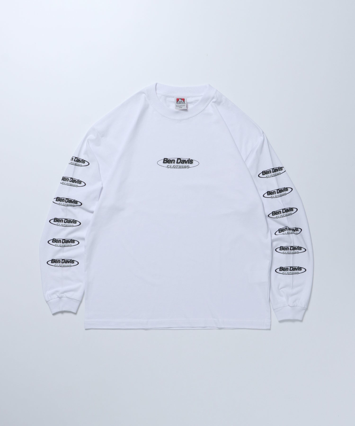 【BEN DAVIS(ベンデイビス)】 LS&SS 2TEES LAYERED(WIDE) / セット ワンポイント バックプリント レイヤード ロンT ブラック