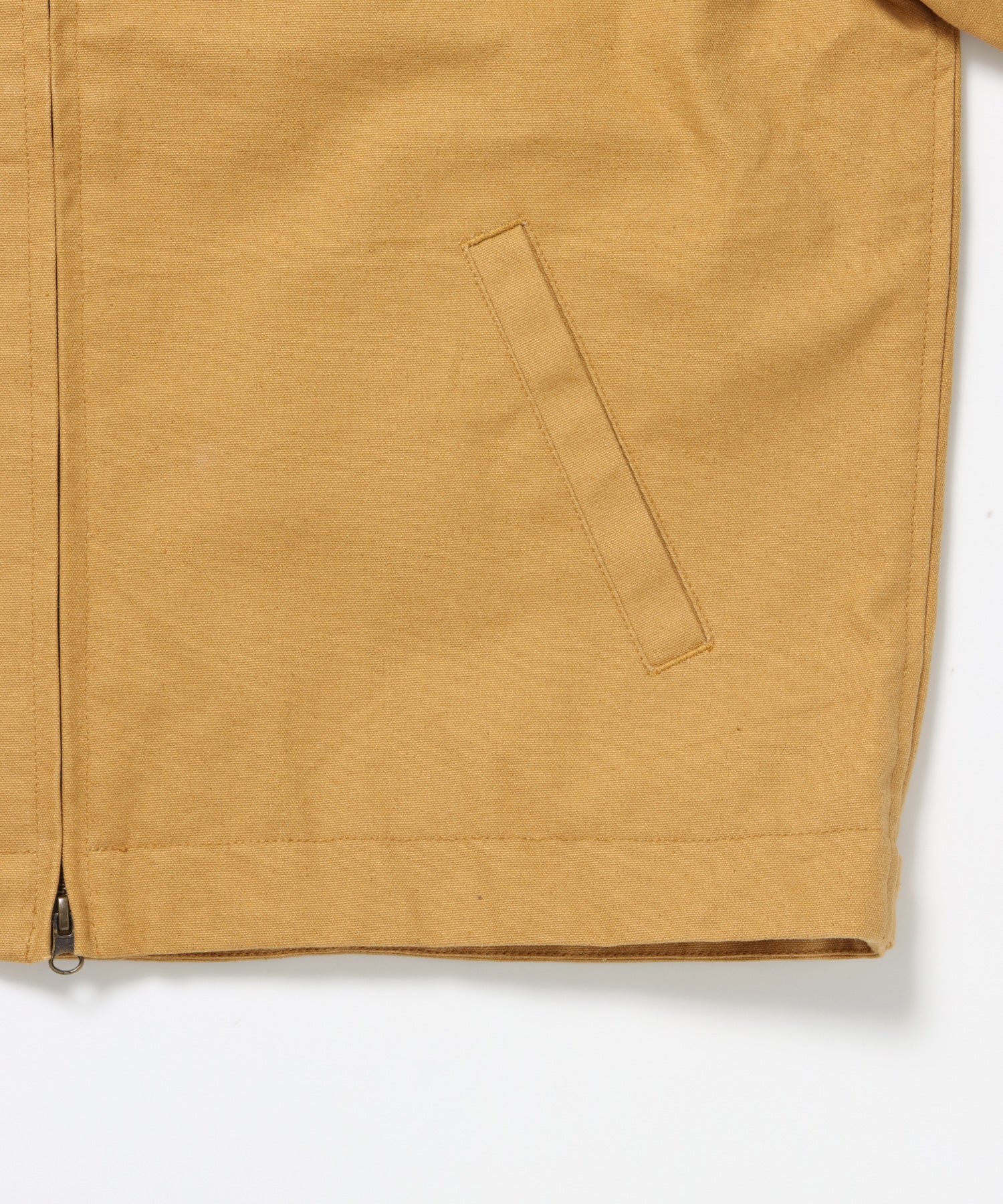 MECHANIC EMB RIBBED JACKET / ワーク ジャケット 刺繍 ジャケット ダック アウター ベージュ