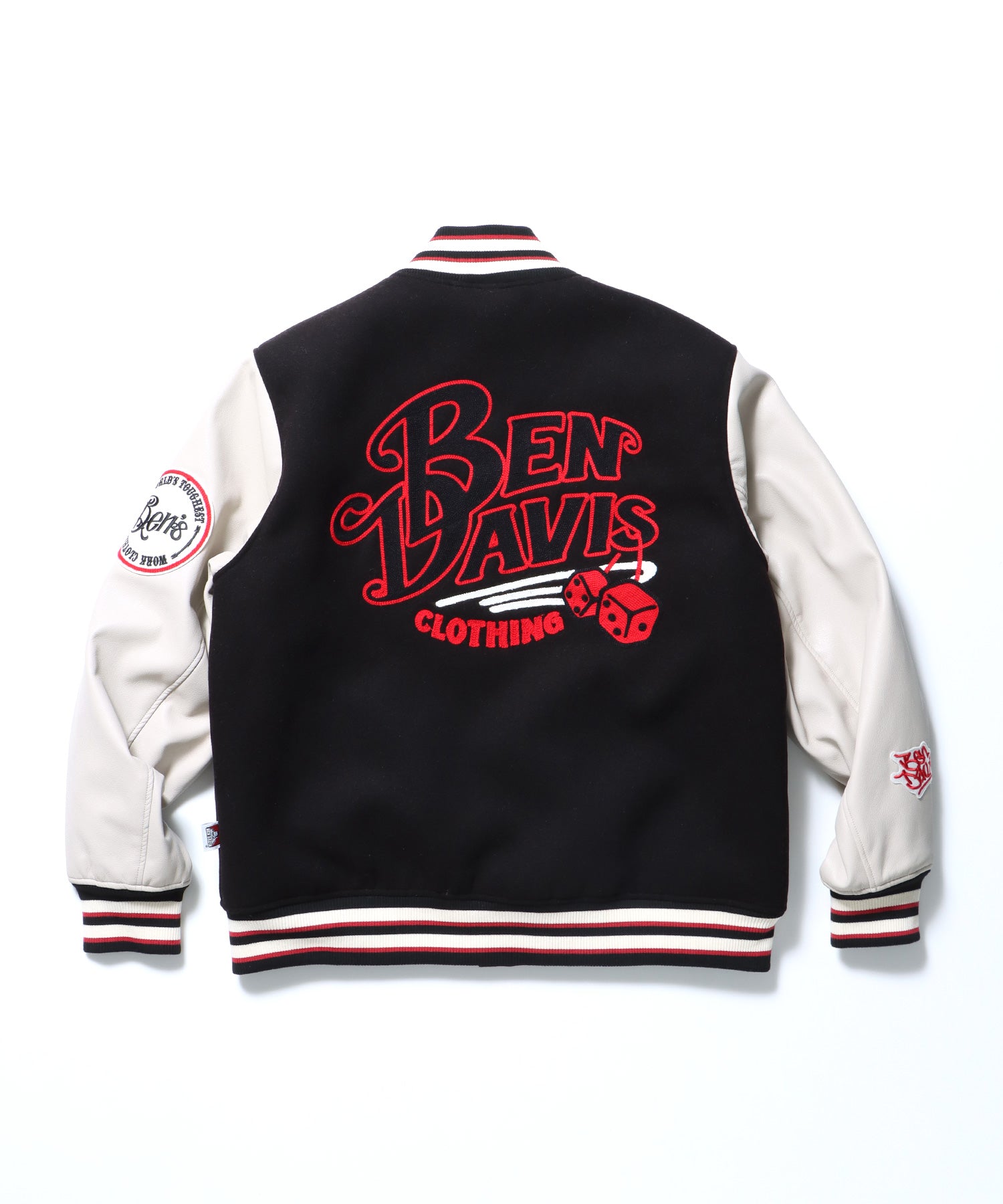 BD STADIUM JACKET / 刺繍 ワッペン OLD オーバーサイズ レトロ アメカジ スケーター 90年代 ブラック