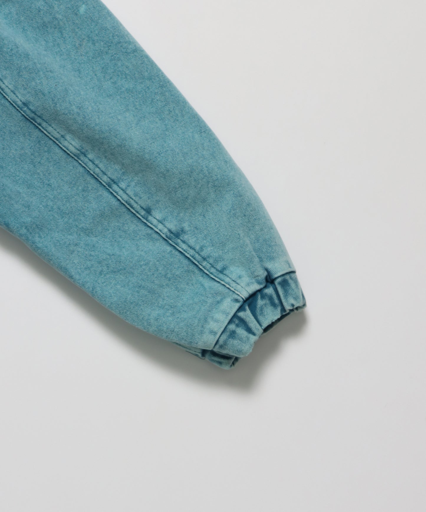 WORKERS PARKA / ジップパーカー フーディ 中綿 キルト ワークジャケット ダブルジップ ターコイズブルー