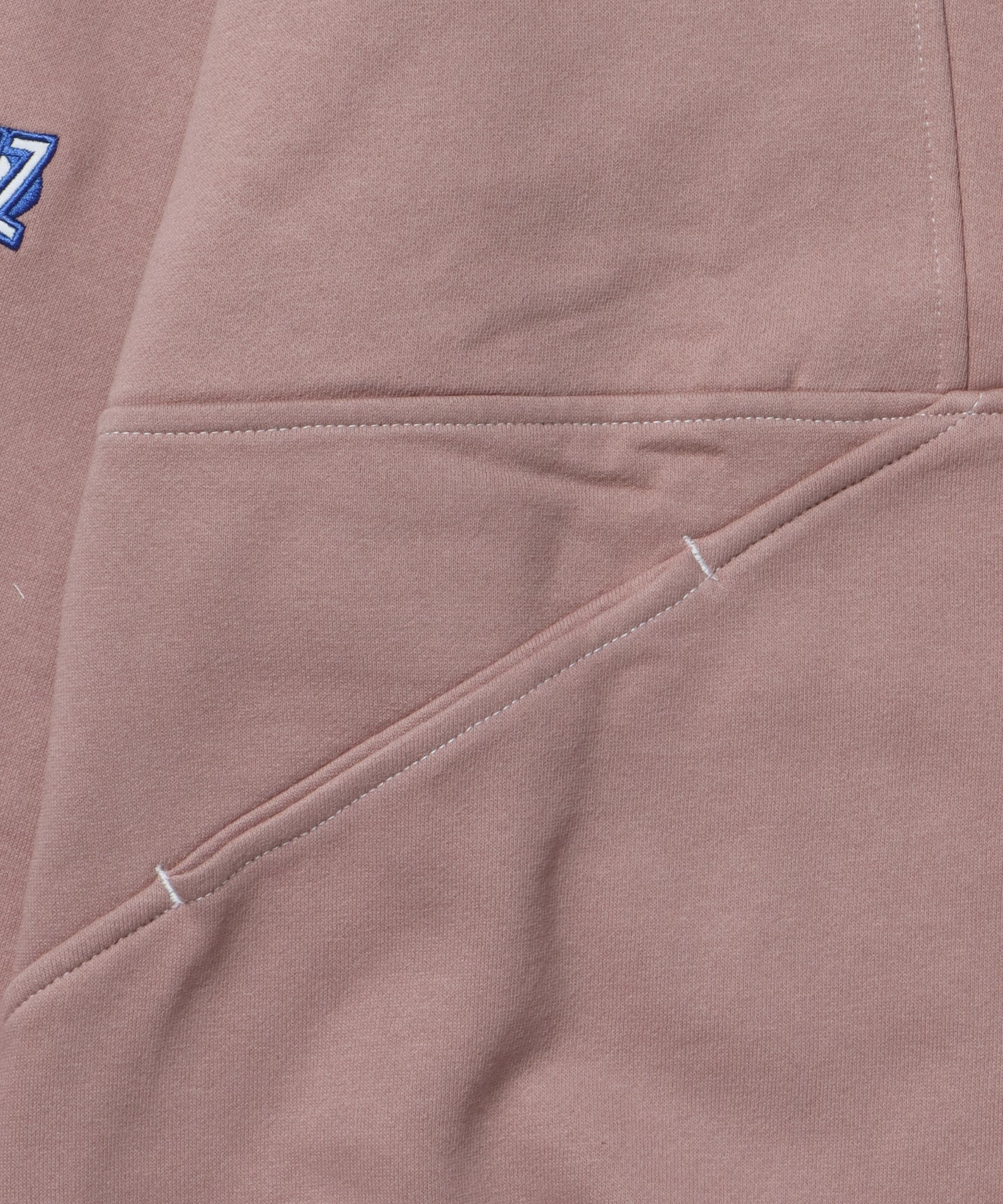 90s 1/2 ZIP SWEAT / 裏起毛 オーバーサイズ プルオーバー スウェット ルーズシルエット ハーフジップ 刺繍 ポケット ジップアップ セットアップ ピンク ≪SET UP着用可能≫