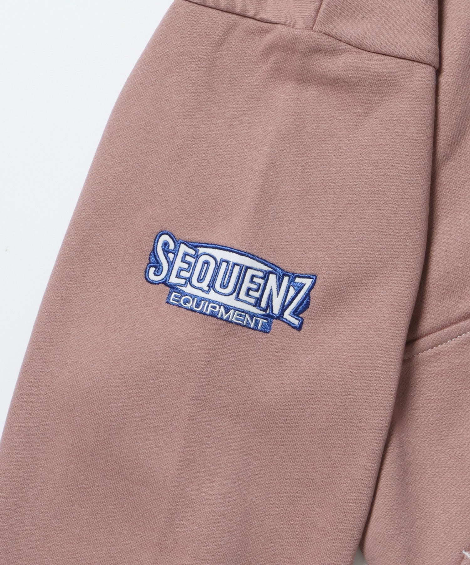 90s 1/2 ZIP SWEAT / 裏起毛 オーバーサイズ プルオーバー スウェット ルーズシルエット ハーフジップ 刺繍 ポケット ジップアップ セットアップ ピンク ≪SET UP着用可能≫