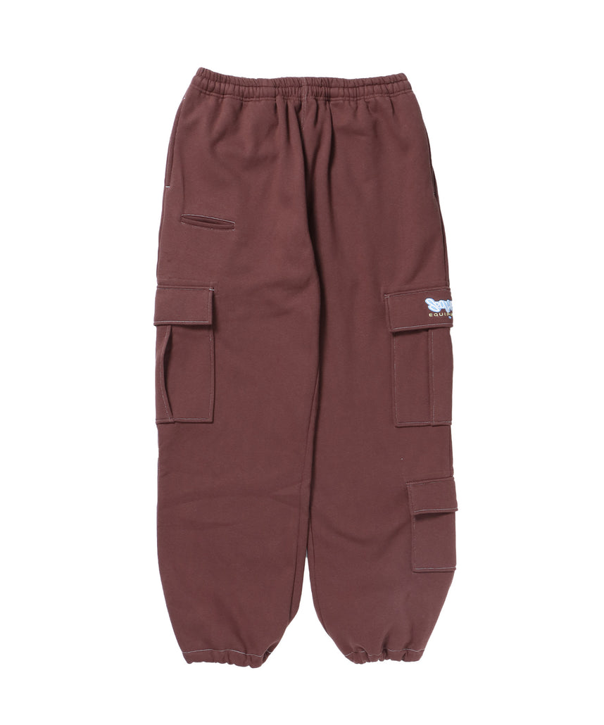 90s UTILITY CARGO SWEAT PANTS / ロゴ 刺繍 カーゴ ポケット スウェット パンツ ド ≪SET UP着用可能≫