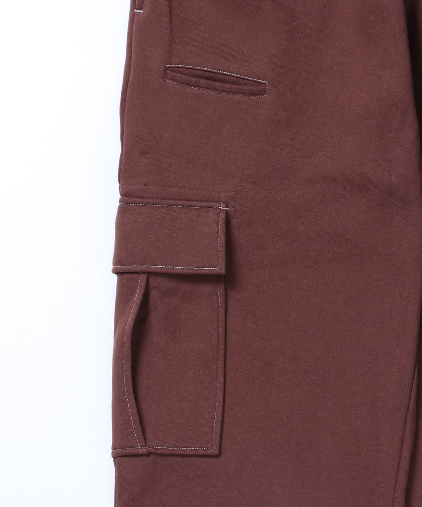 90s UTILITY CARGO SWEAT PANTS / ロゴ 刺繍 カーゴ ポケット スウェット パンツ ド ≪SET UP着用可能≫