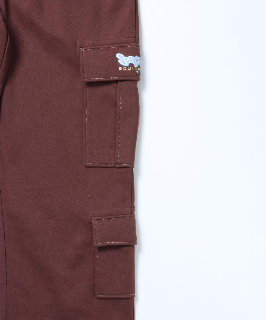 90s UTILITY CARGO SWEAT PANTS / ロゴ 刺繍 カーゴ ポケット スウェット パンツ ド ≪SET UP着用可能≫