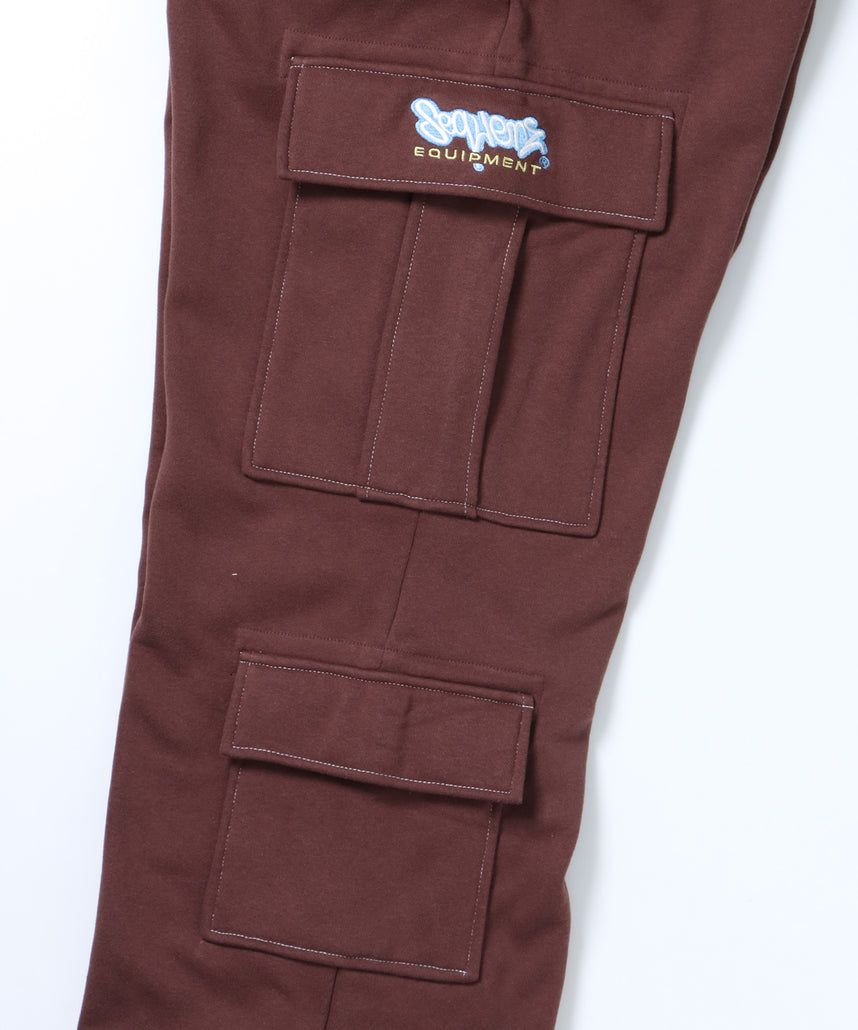 90s UTILITY CARGO SWEAT PANTS / ロゴ 刺繍 カーゴ ポケット スウェット パンツ ド ≪SET UP着用可能≫