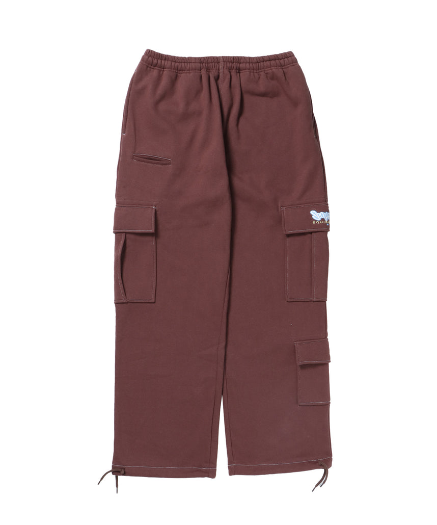 90s UTILITY CARGO SWEAT PANTS / ロゴ 刺繍 カーゴ ポケット スウェット パンツ ド ≪SET UP着用可能≫