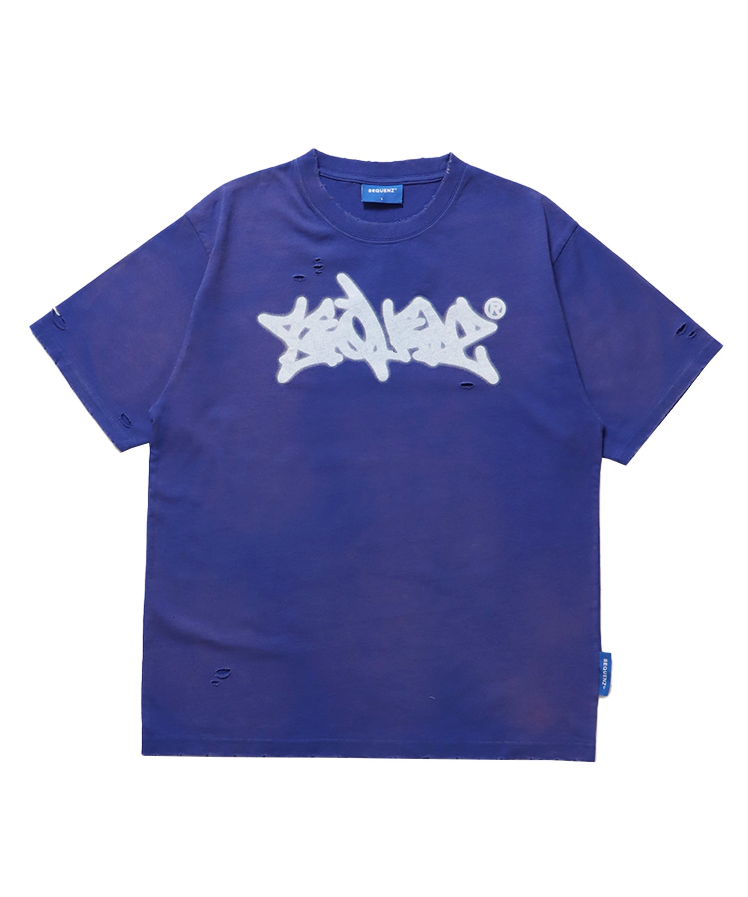 SEQUENZ（シークエンズ）】BLUR LOGO DAMAGE S/S TEE / ダメージ T 