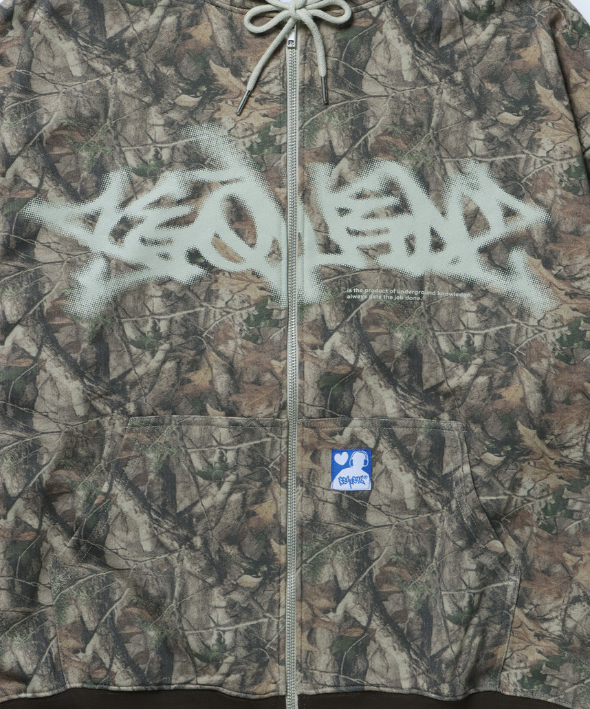 《一部予約商品》FADE ZIP P/K /フェード フルジップ オーバーサイズ ヴィンテージライク センターロゴ 裏毛 柄81 ≪SET UP着用可能≫