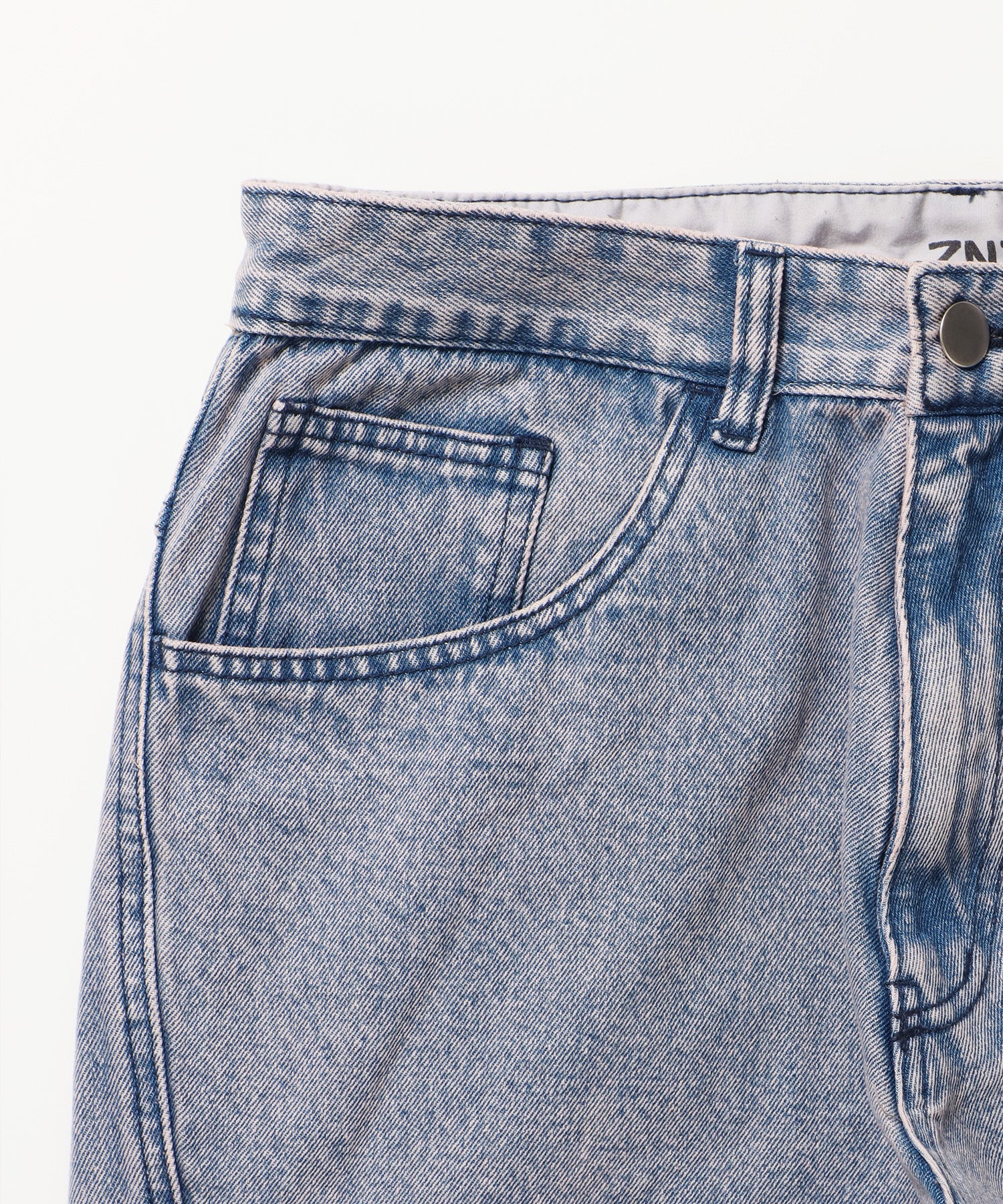 sqnz washed curve denim pants / カーブデニム ワイドパンツ ヴィンテージライク オーバーダイ グレイッシュピンク≪SET UP着用可能≫