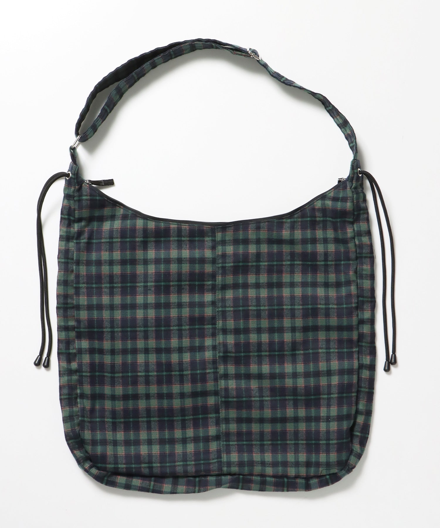 SHOULDER GATHER BAG / テック ショルダーバッグ 調節可能 ドローコード グリーン