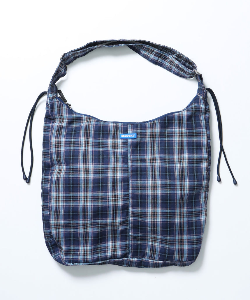 SHOULDER GATHER BAG / テック ショルダーバッグ 調節可能 ドローコード 柄80