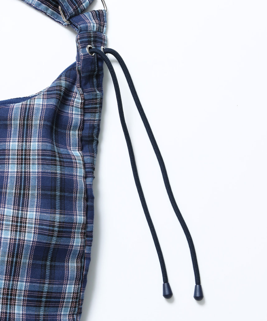 SHOULDER GATHER BAG / テック ショルダーバッグ 調節可能 ドローコード 柄80