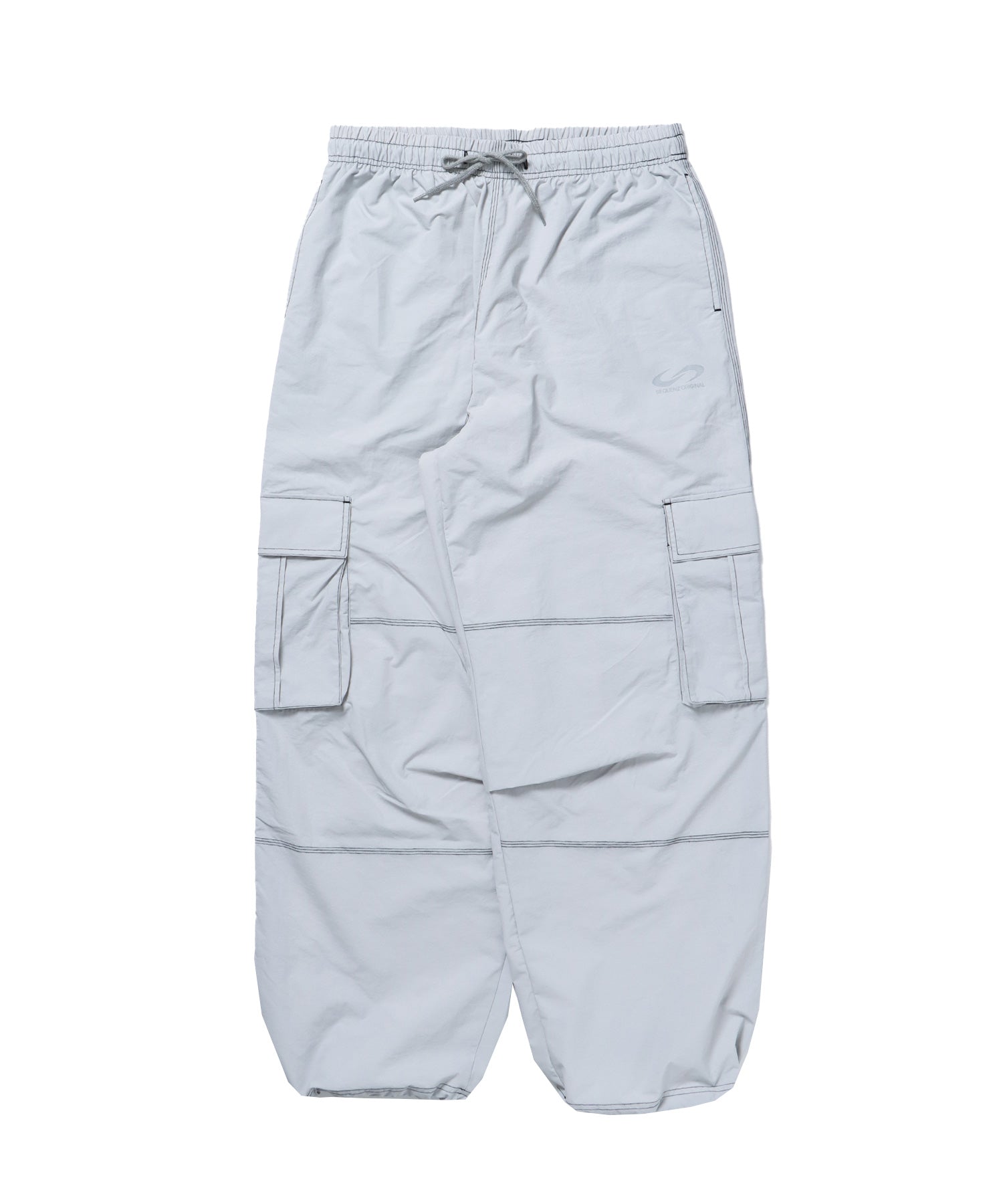 SQNZ SPORTS NYLON PANTS / ドローコード カーゴ ワイドシルエット ゴープコア【セットアップ対応】 グレー