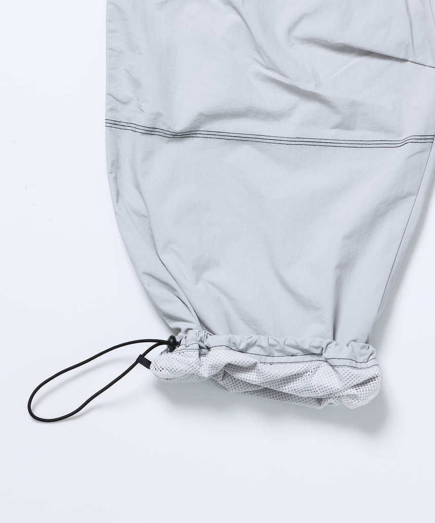 SQNZ SPORTS NYLON PANTS / ドローコード カーゴ ワイドシルエット ゴープコア【セットアップ対応】 グレー
