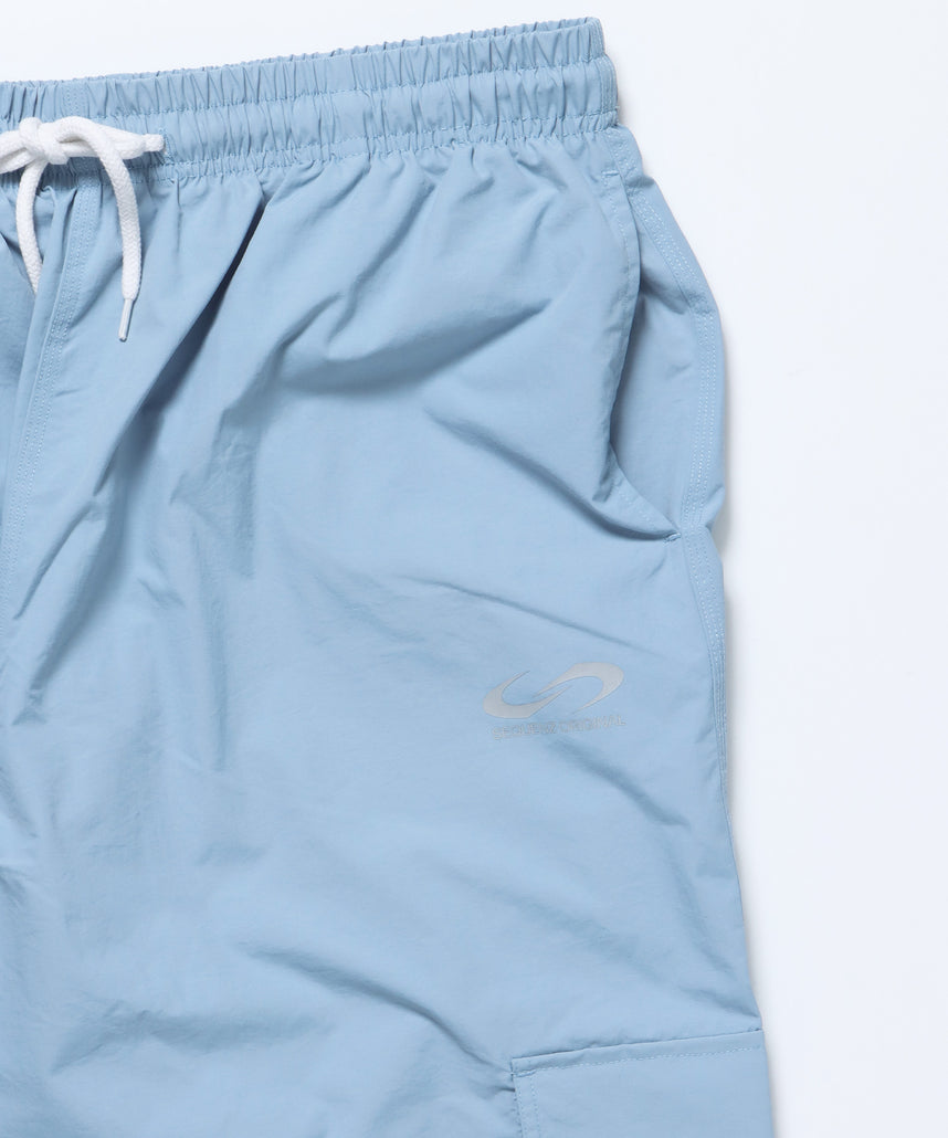 SQNZ SPORTS NYLON PANTS / ドローコード カーゴ ワイドシルエット ゴープコア【セットアップ対応】 ブルーグレー