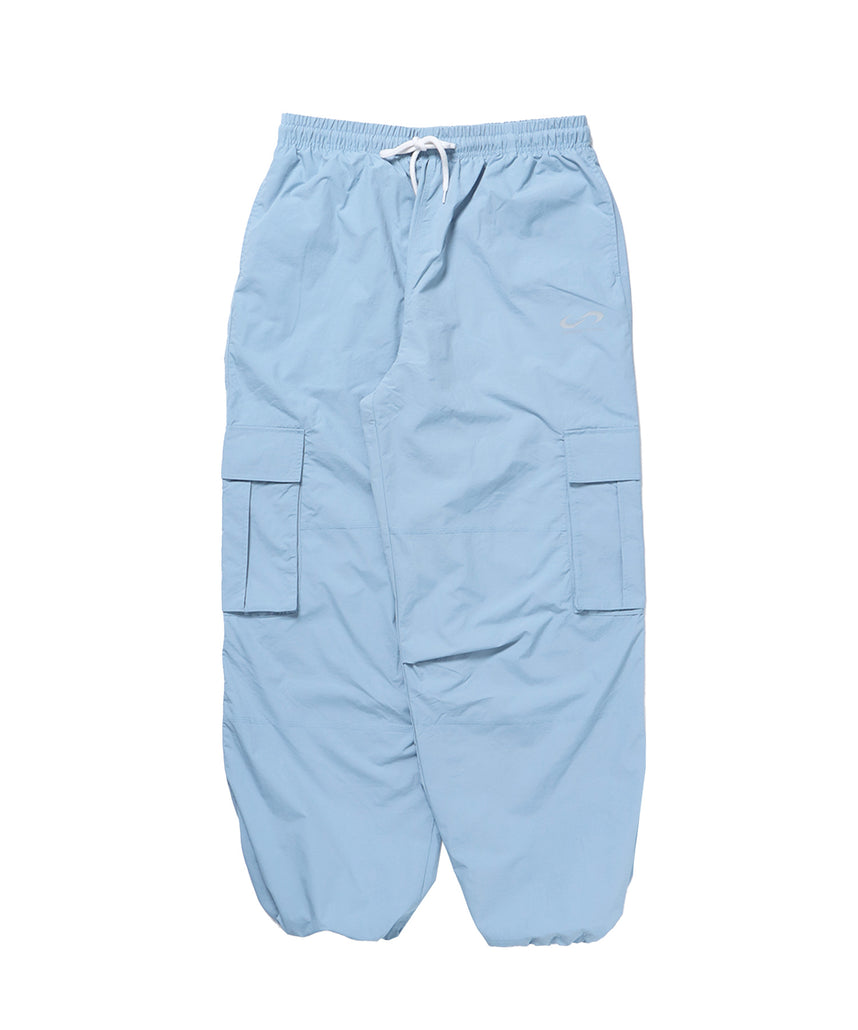 SQNZ SPORTS NYLON PANTS / ドローコード カーゴ ワイドシルエット ゴープコア【セットアップ対応】 ブルーグレー
