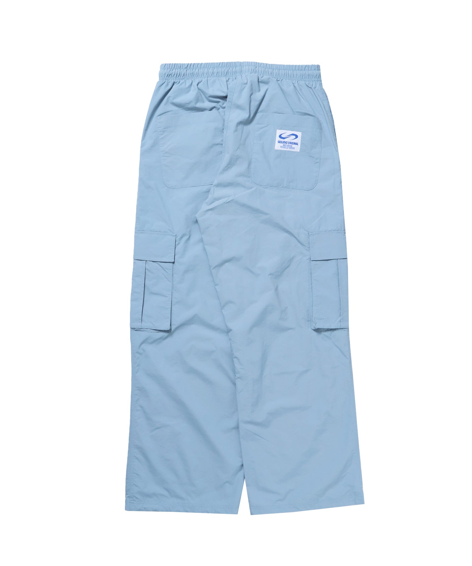 SQNZ SPORTS NYLON PANTS / ドローコード カーゴ ワイドシルエット ゴープコア【セットアップ対応】 ブルーグレー
