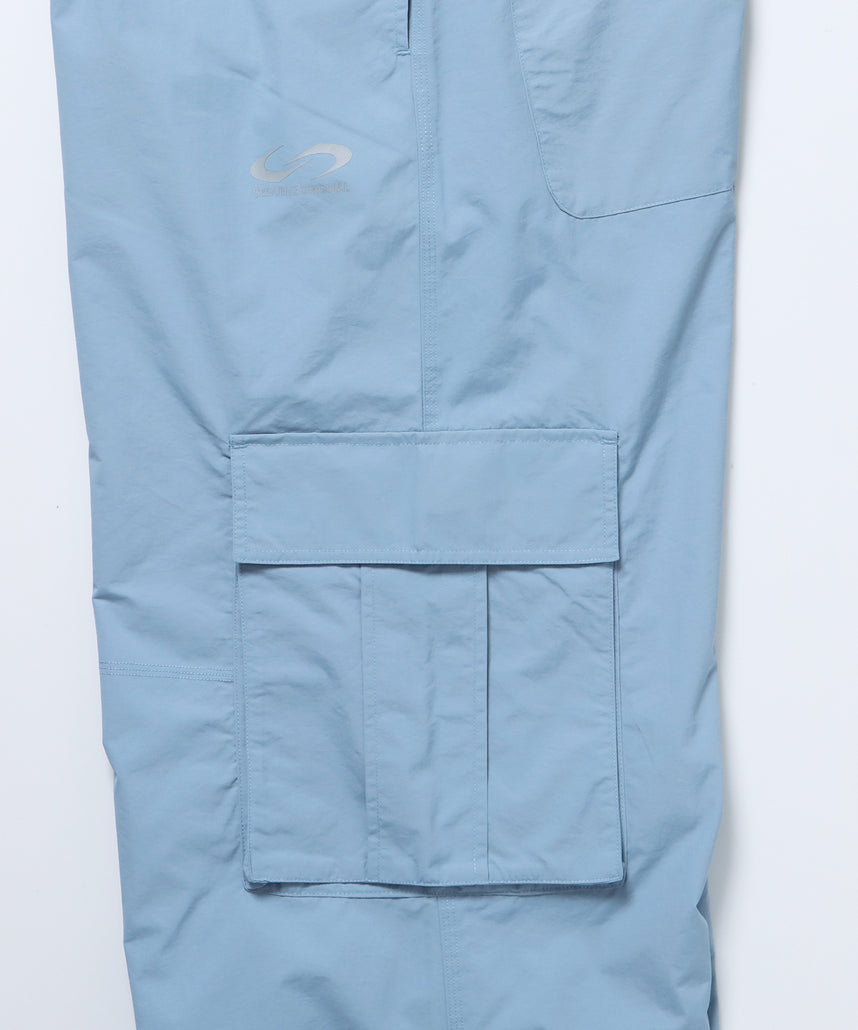 SQNZ SPORTS NYLON PANTS / ドローコード カーゴ ワイドシルエット ゴープコア【セットアップ対応】 ブルーグレー