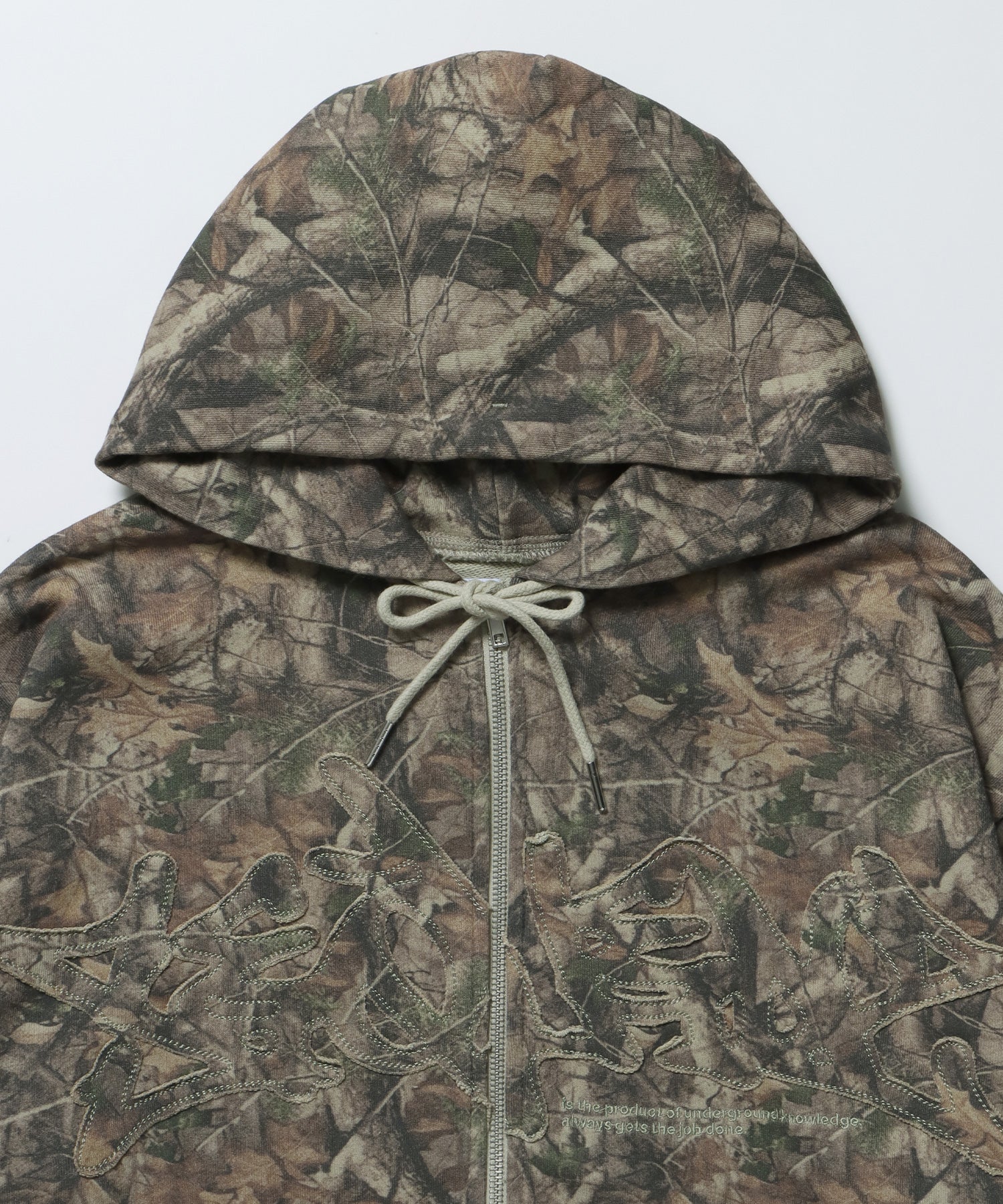 LOGO APPLIQUE ZIP HOODIE / フェード フルジップ オーバーサイズ ヴィンテージライク センターロゴ 裏毛 柄81 ≪SET UP着用可能≫