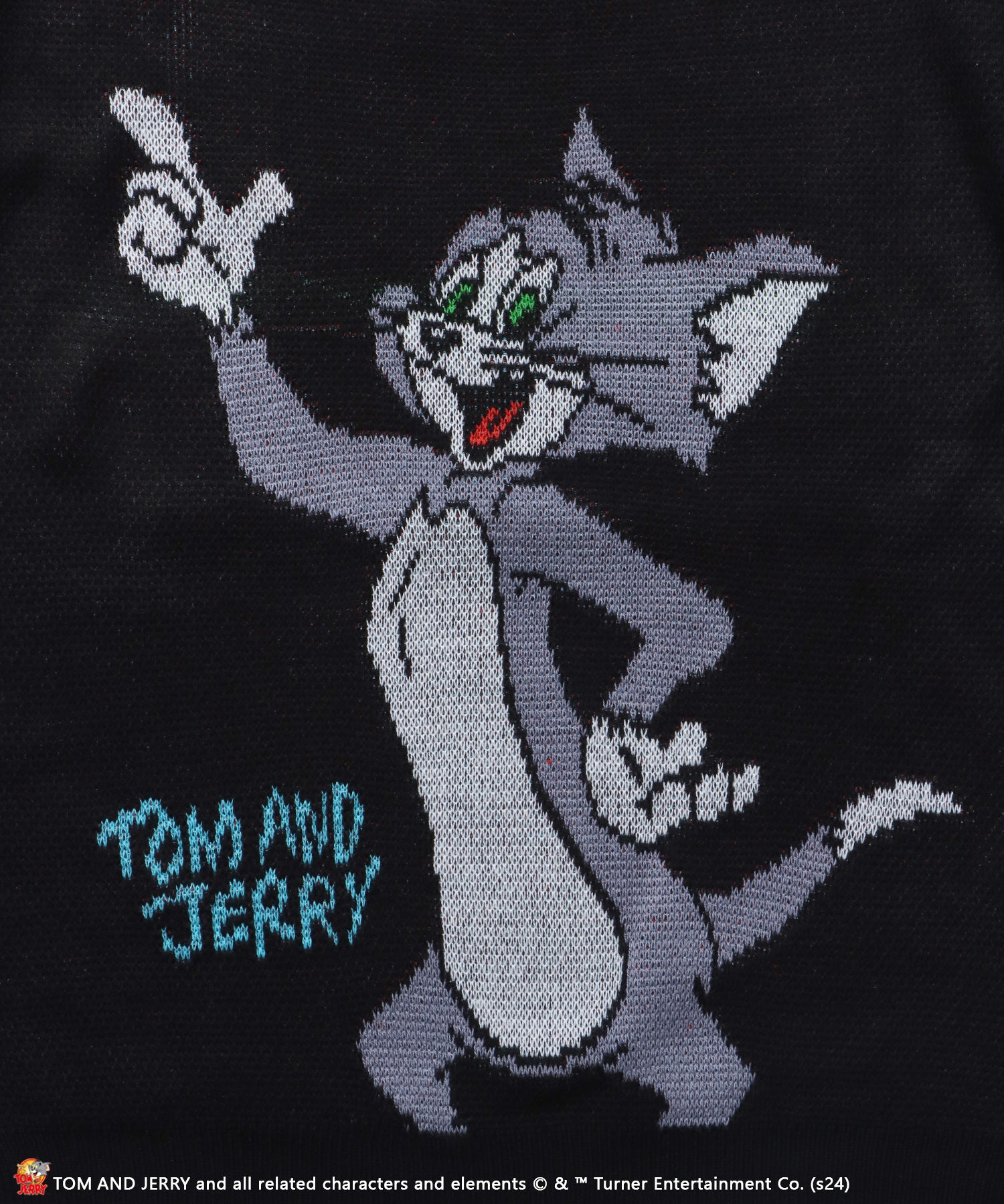 TJ CHARACTER KNIT / オーバーサイズ アクリル ニット クルーネック ブラック