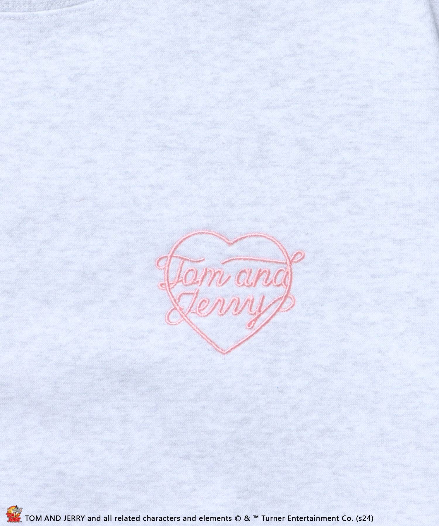 TJ HEART C/N SWEAT / トムとジェリー オーバーサイズ 裏起毛 スウェット クルーネック アッシュグレー