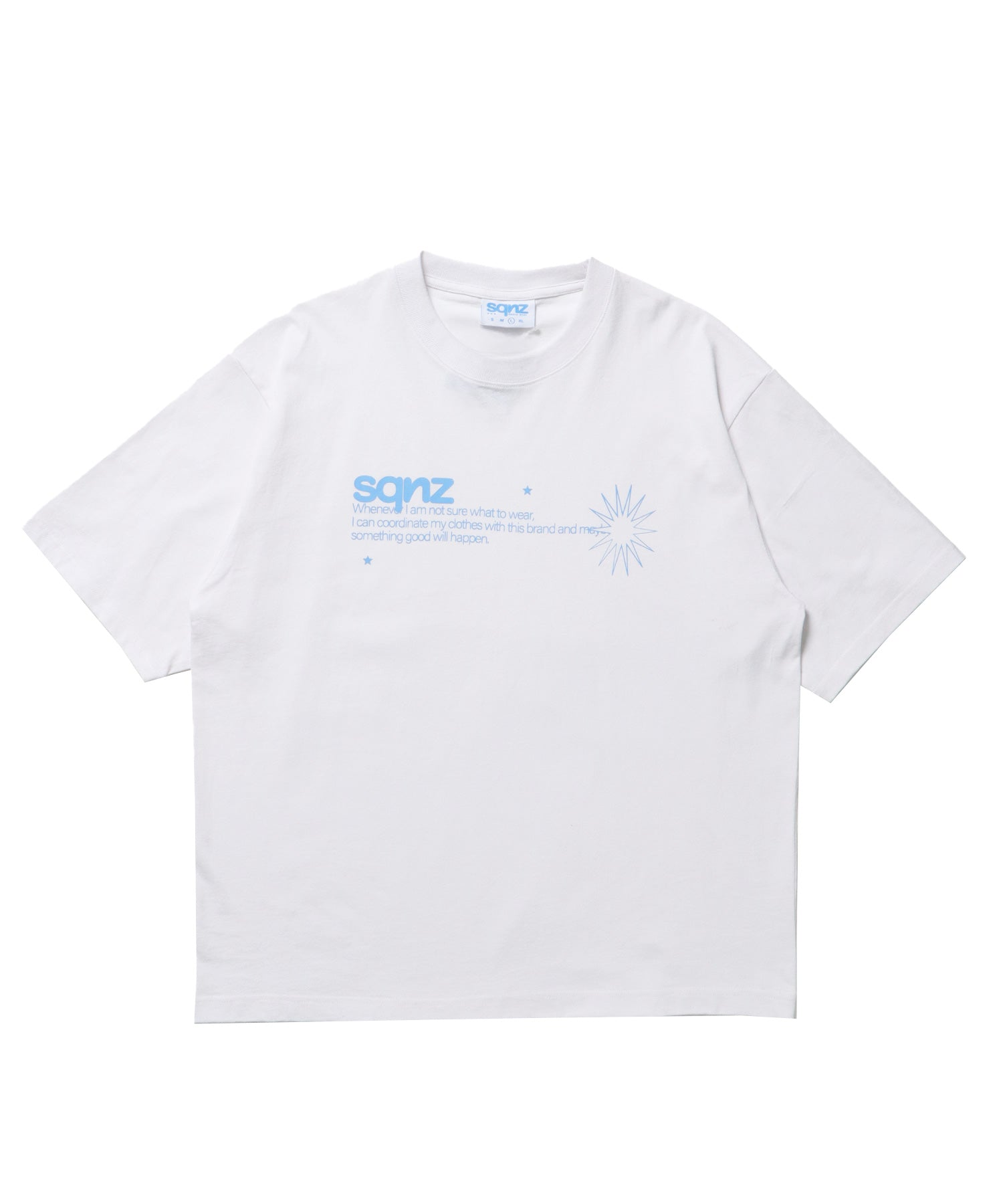 sqnz logo s/s tee / Tシャツ 半袖 クルーネック 短丈 ホワイト