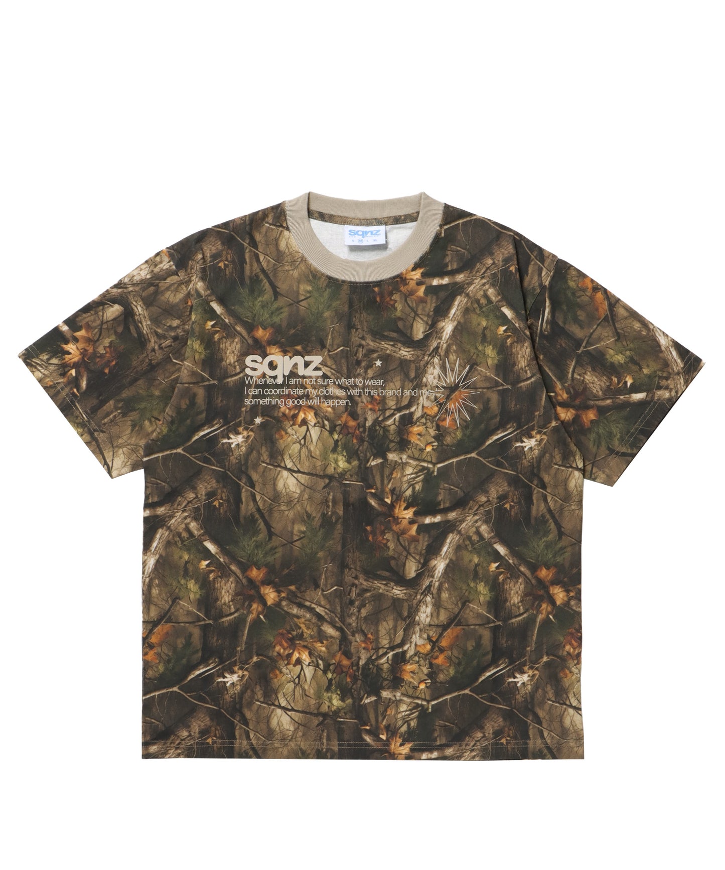 sqnz logo s/s tee / Tシャツ 半袖 クルーネック リアルツリー 短丈 柄81