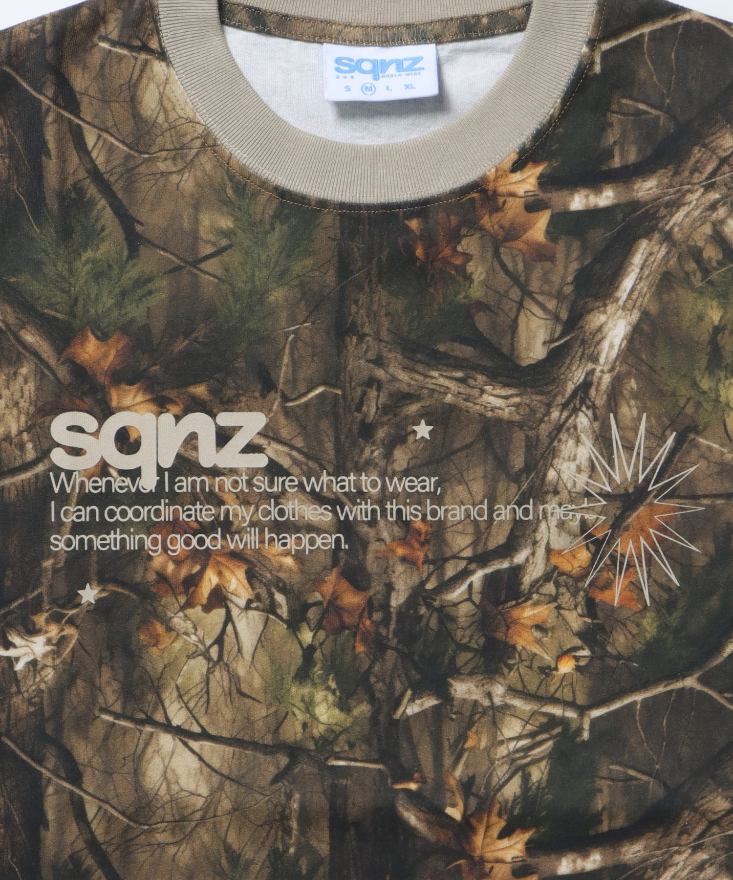 sqnz logo s/s tee / Tシャツ 半袖 クルーネック リアルツリー 短丈 柄81