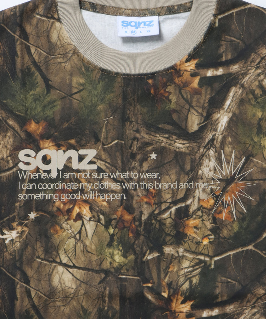 sqnz logo s/s tee / Tシャツ 半袖 クルーネック リアルツリー 短丈 柄81