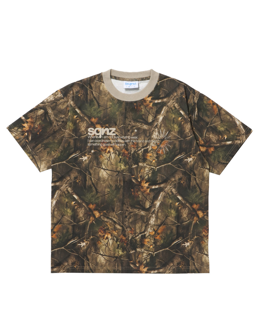 sqnz logo s/s tee / Tシャツ 半袖 クルーネック リアルツリー 短丈 柄81
