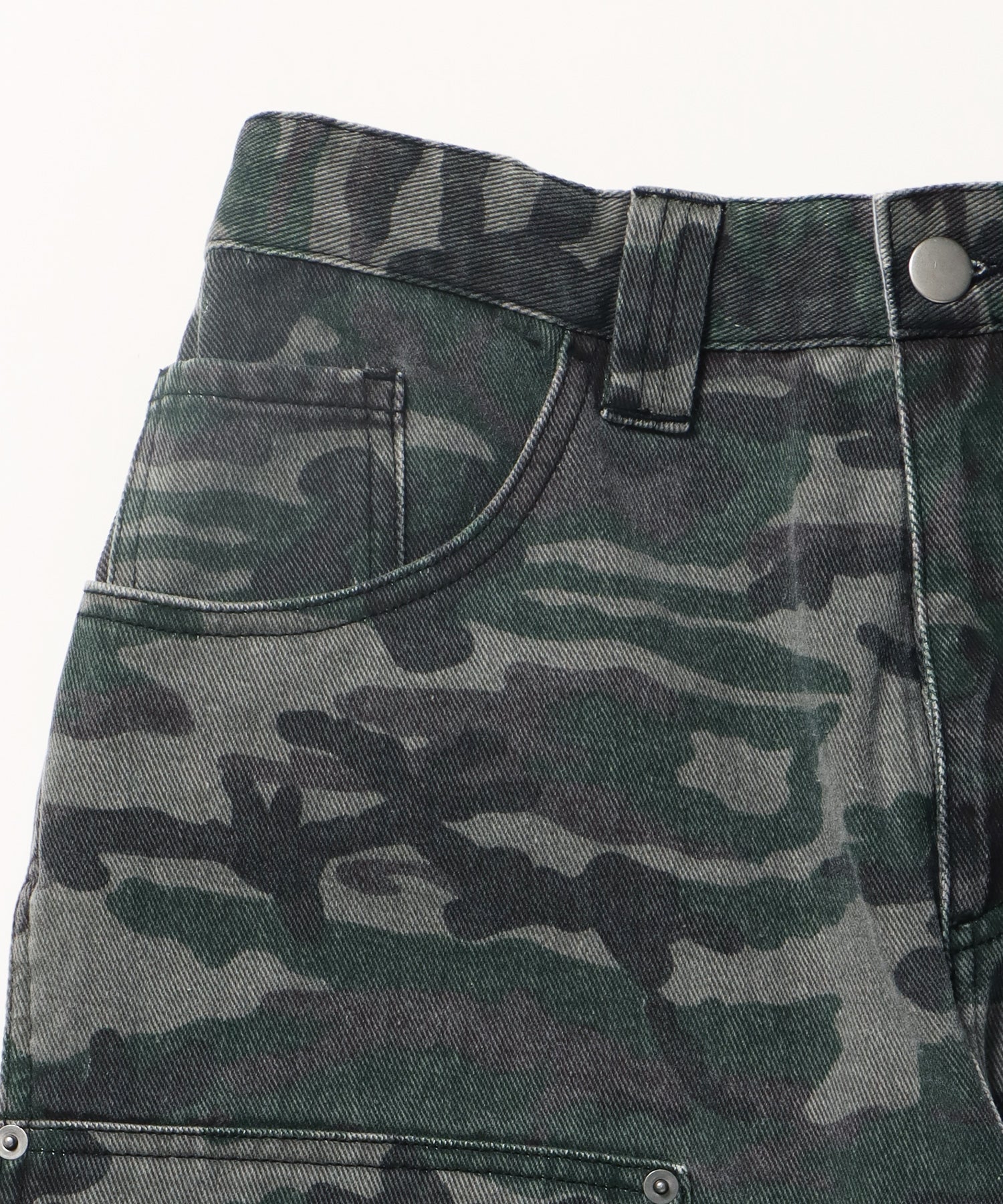 sqnz double knee pants / パンツ カモ リアルツリー ダブルニー 刺繍 柄80