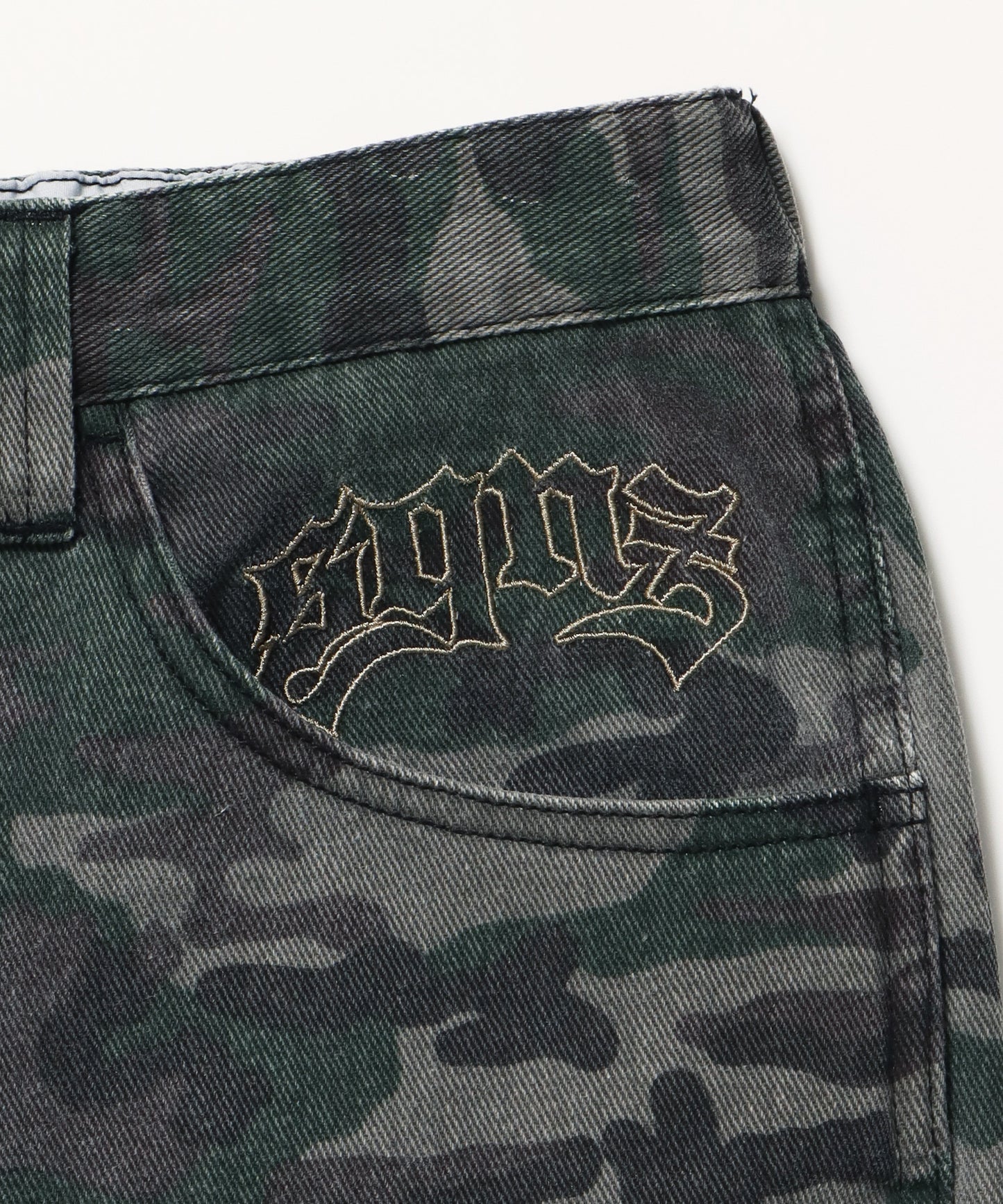 sqnz double knee pants / パンツ カモ リアルツリー ダブルニー 刺繍 柄80