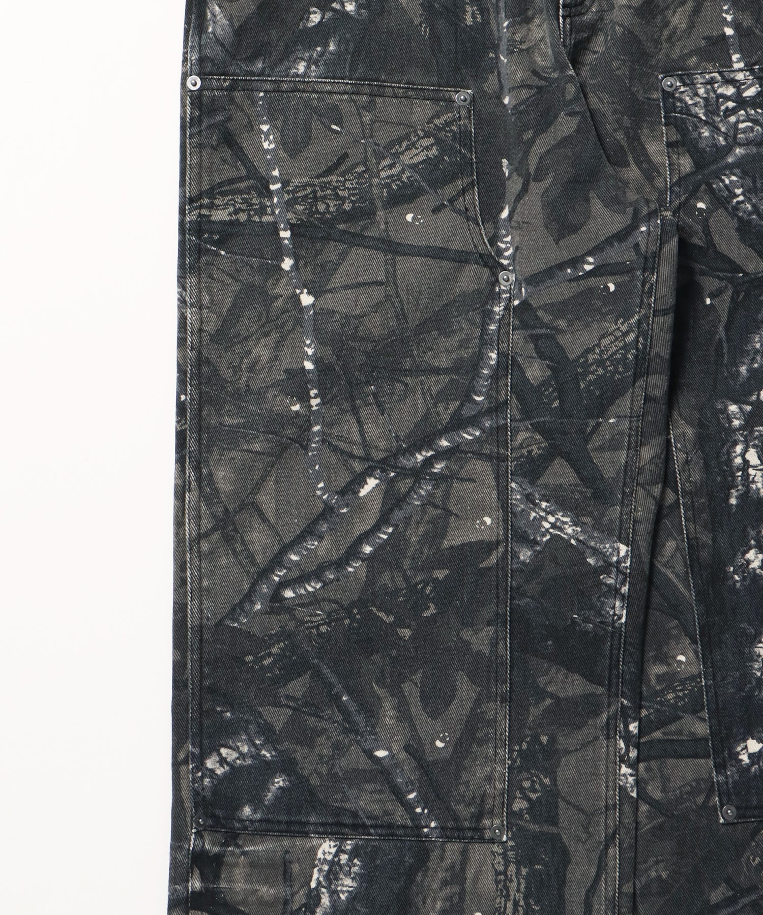 sqnz double knee pants / パンツ カモ リアルツリー ダブルニー 刺繍 柄81